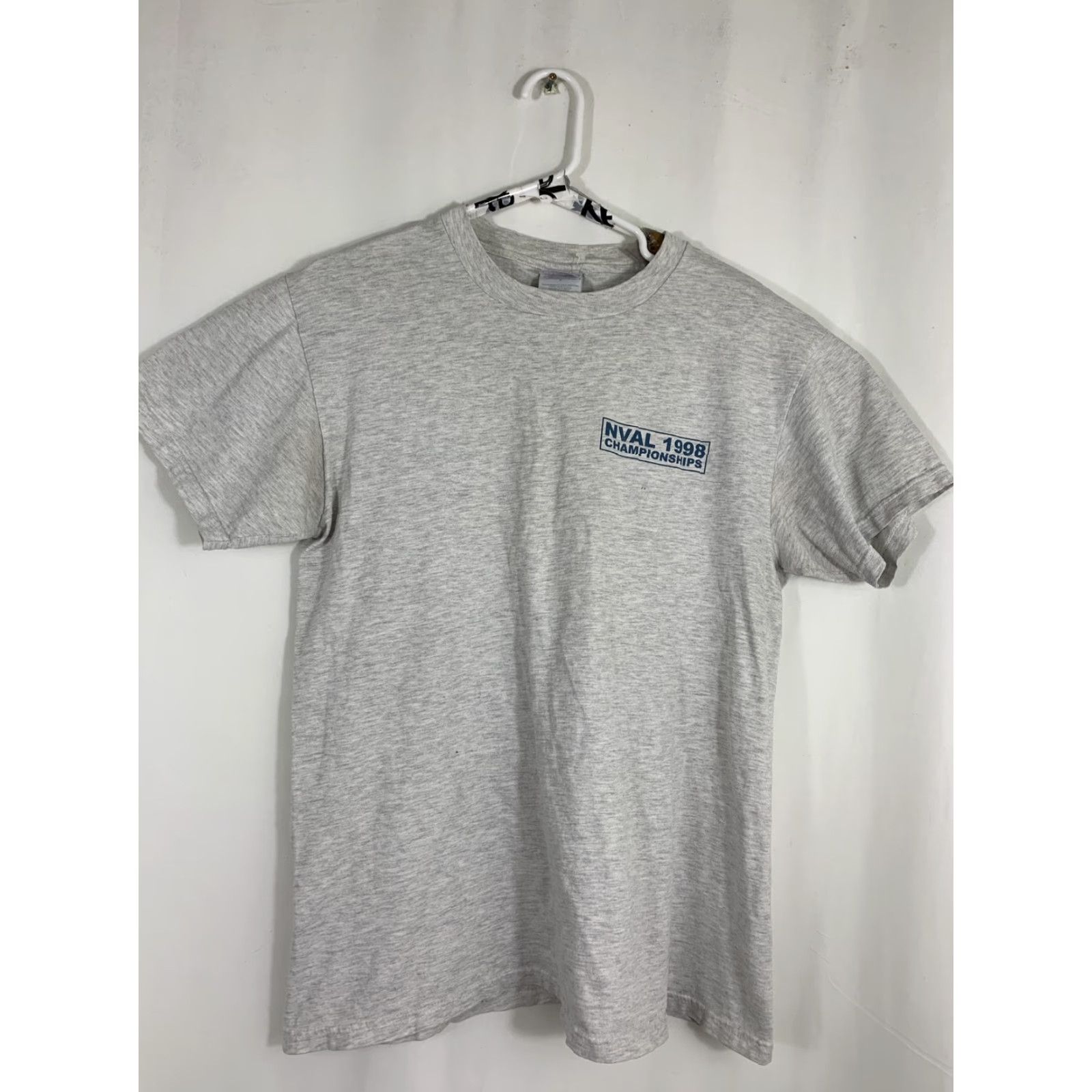 Hanes VINTAGE Hanes Beefy Medium NVAL 1998 Championship Cotton T-Shirt Shirt Unisex M White 1990s Graphic Tee Mens Womens Boys Girls Size US M / EU 48-50 / 2 - 3 Thumbnail