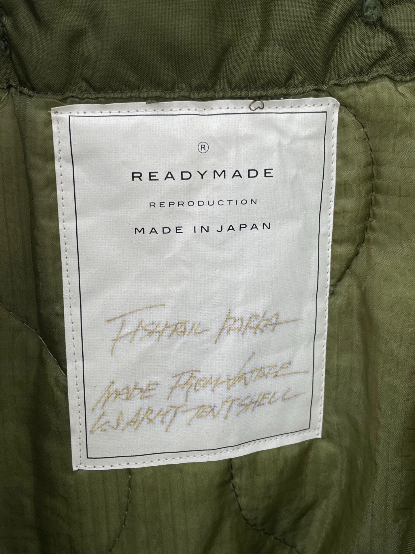 READYMADE Readymade Long Fish-Tail Olive Green 30+ Badges Military Size US S / EU 44-46 / 1 - 4 Thumbnail