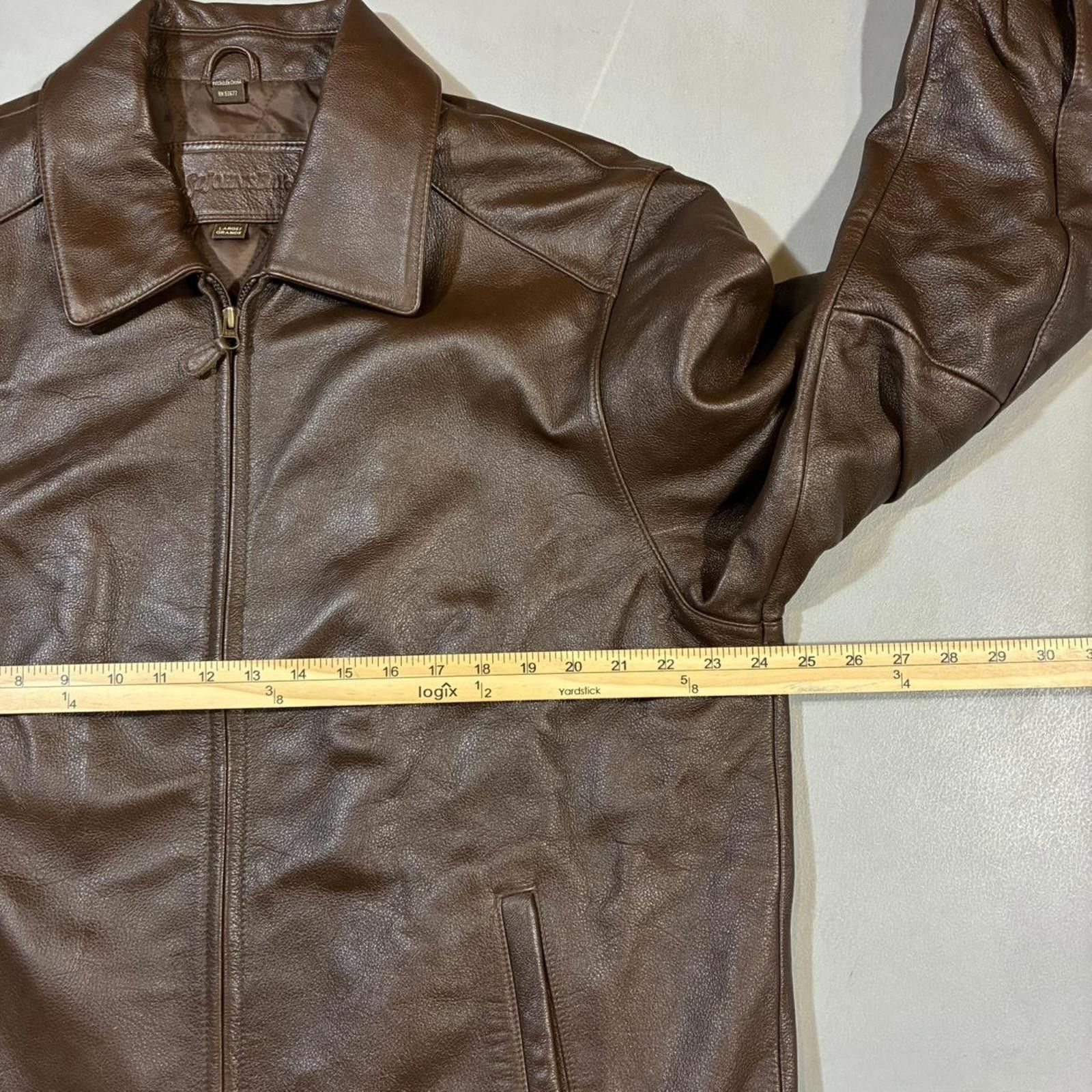 St. Johns Bay Vintage 90s St. Johns Bay Brown Leather Blazer Jacket Size US XL / EU 56 / 4 - 6 Thumbnail
