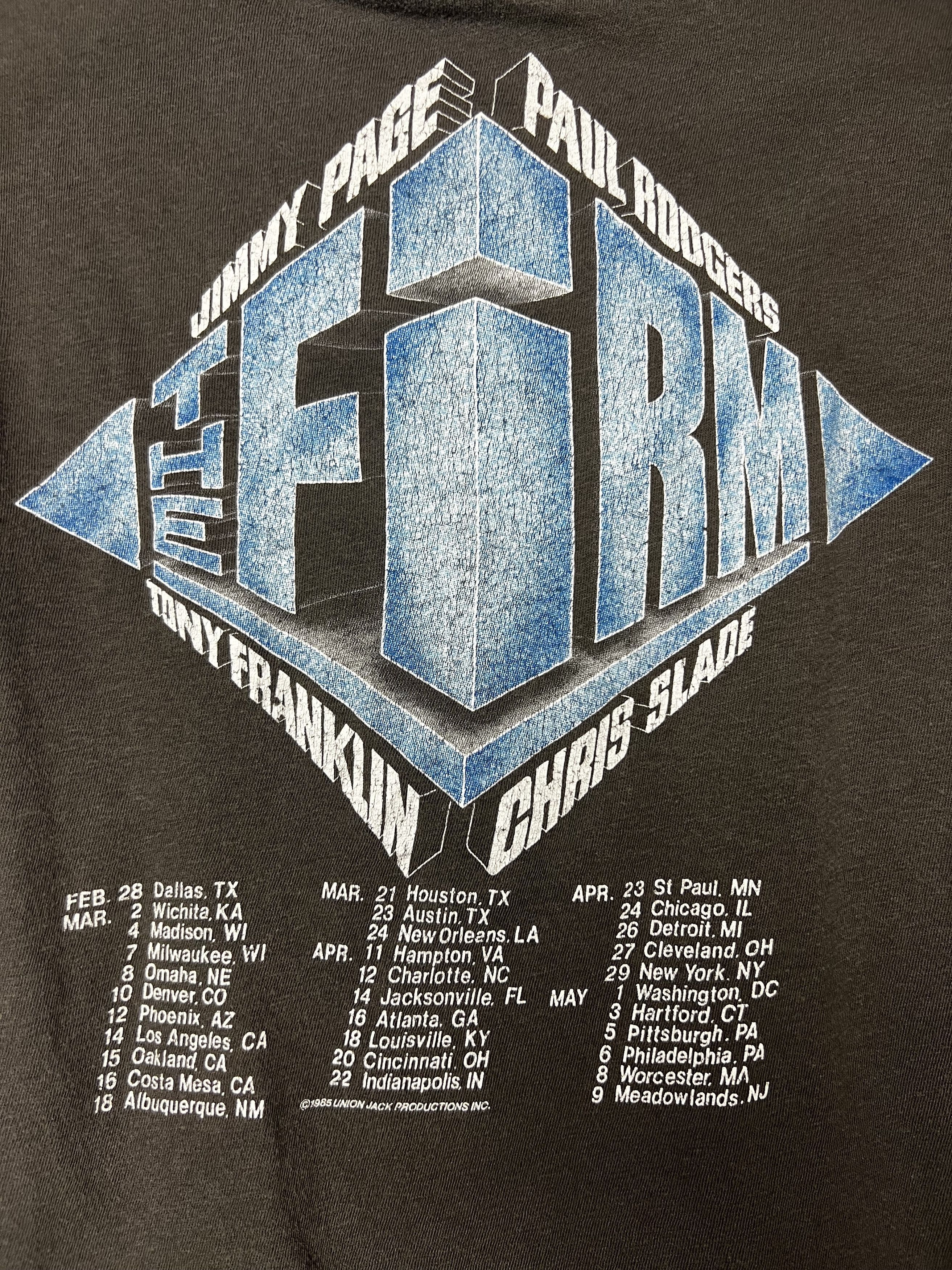 Vintage Vintage 1985 Jimmy Page and The Firm Tour T-Shirt Size US S / EU 44-46 / 1 - 12 Thumbnail