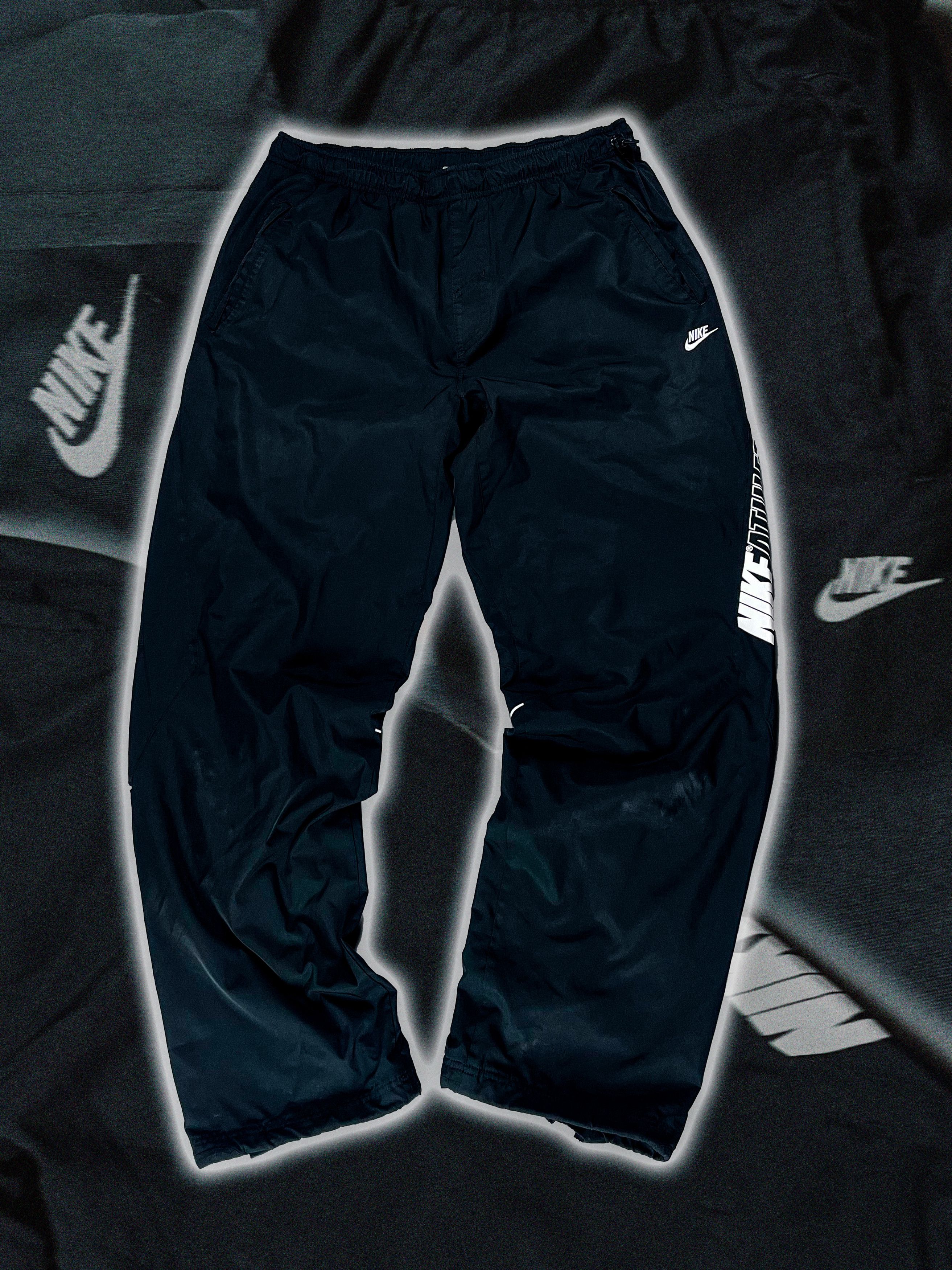 Nike × Vintage Rare Nike Baggy Nylon Pants Size US 33 - 1 Thumbnail