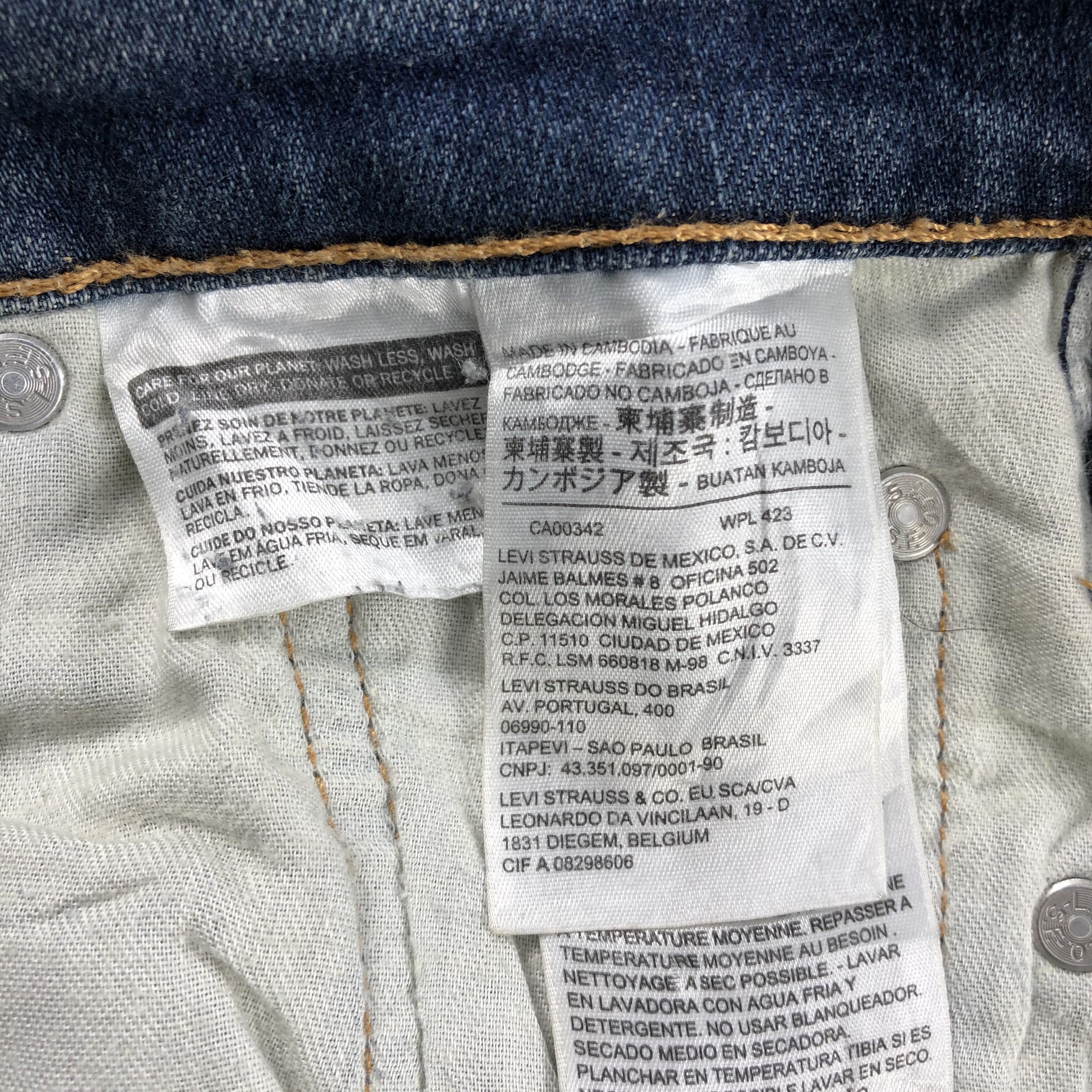 Levi's Vintage Blue Wash Levis 513 Jeans-J1795 Size US 32 / EU 48 - 12 Thumbnail