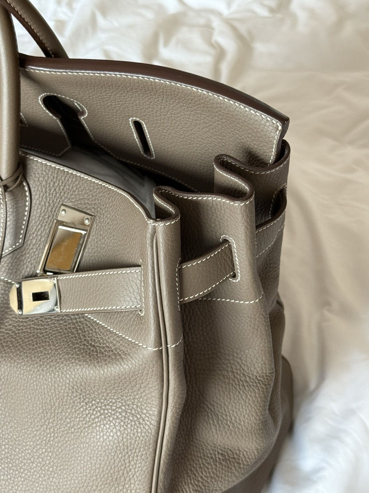Hermes Hermes HAC 50 Etoupe Togo Leather Palladium HW Size ONE SIZE - 10 Thumbnail