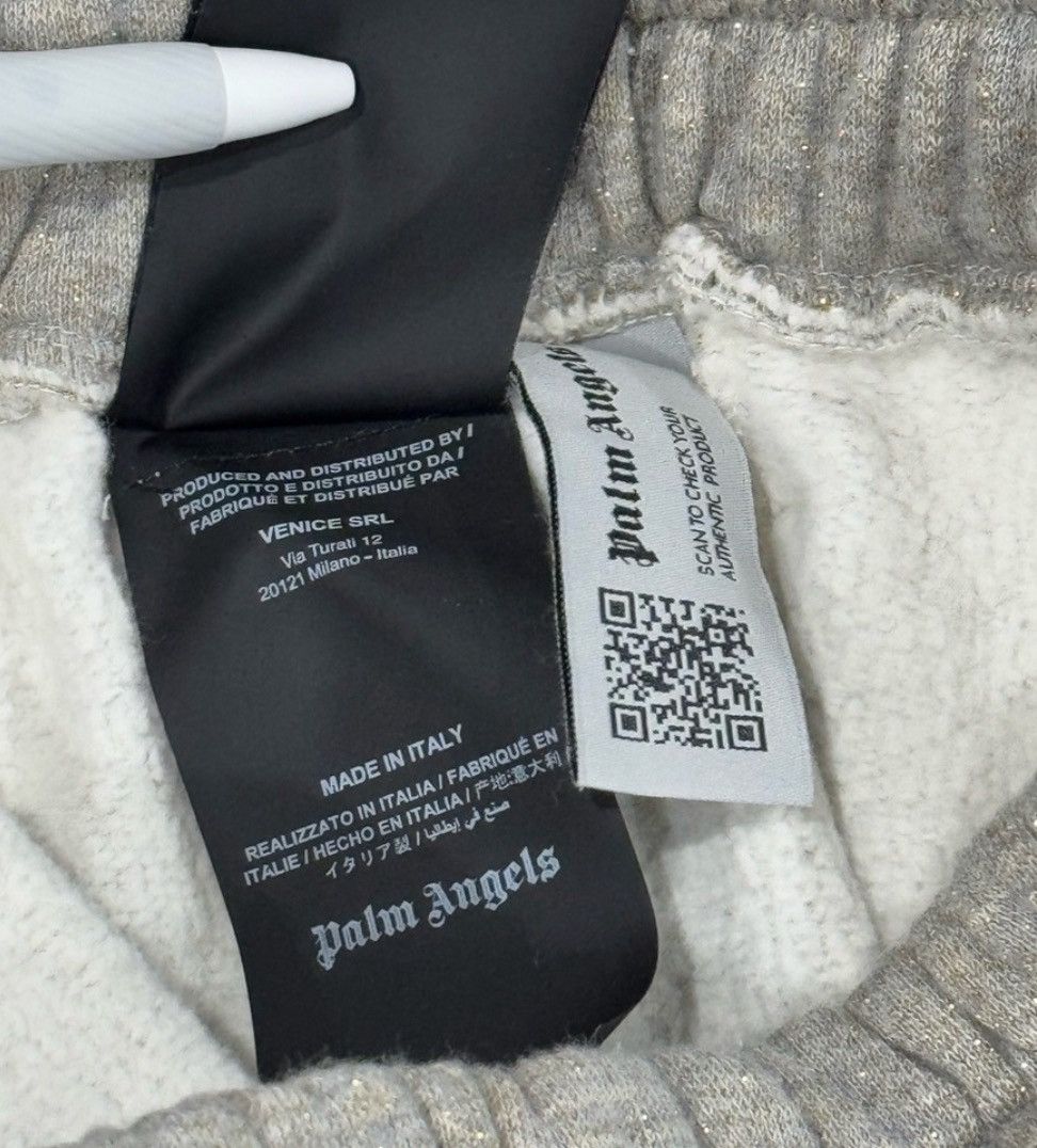 Palm Angels PALM ANGELS PXP Painted Classic Sweatpants MELANGE GREY Sz M Size US 32 / EU 48 - 12 Thumbnail