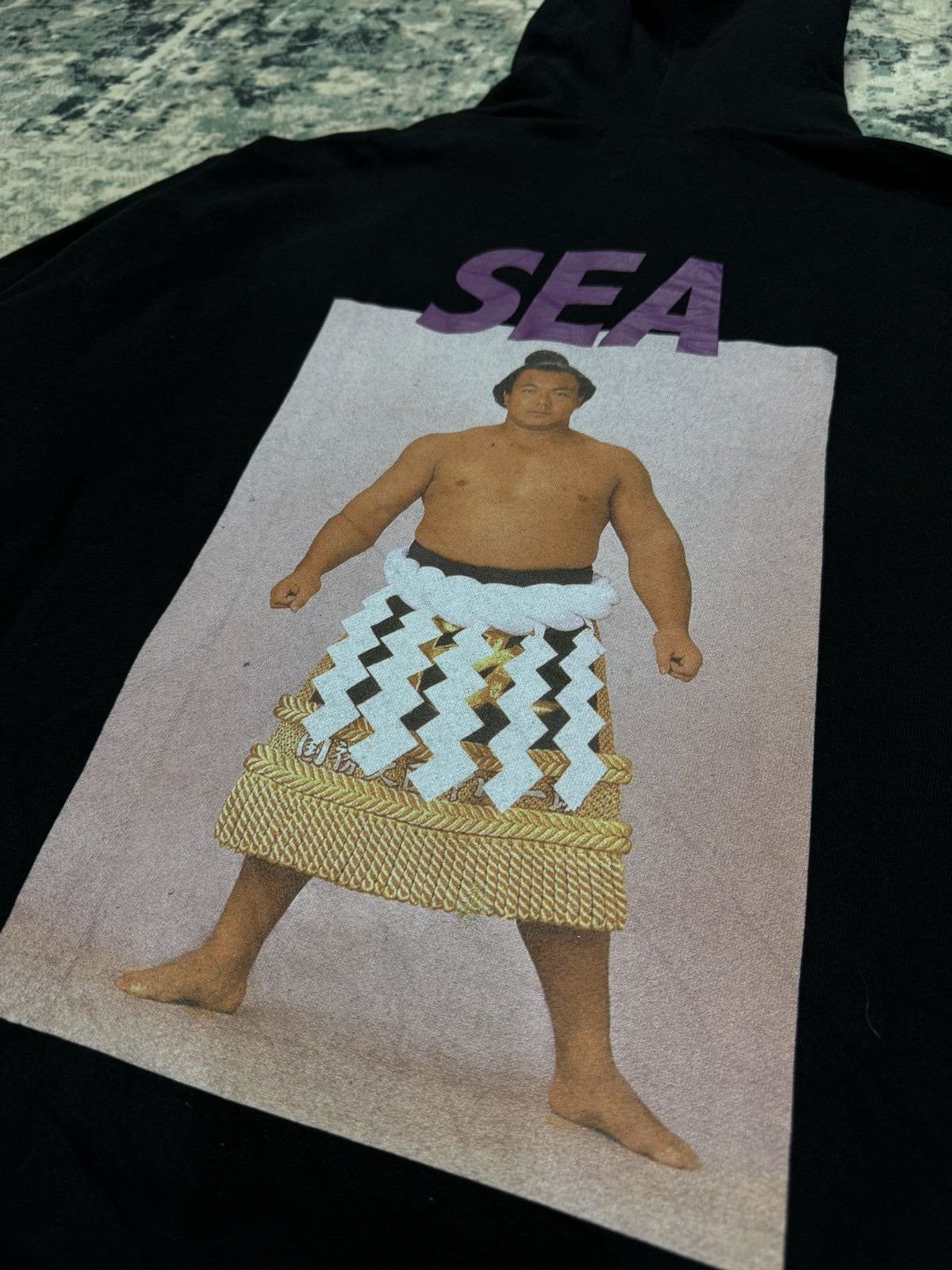 Japanese Brand WIND AND SEA X CHIYO FUJI SUMP BIG PRINT HOODIE Size US L / EU 52-54 / 3 - 4 Thumbnail