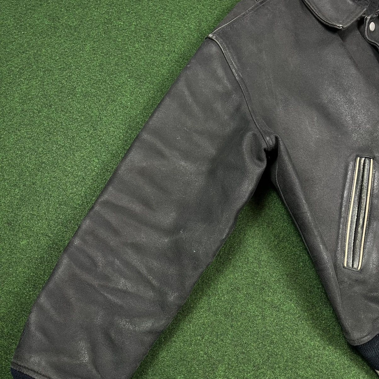 Diesel Vintage 90’s Diesel Leather Bomber Jacket Embroidered Logo Size US M / EU 48-50 / 2 - 9 Thumbnail