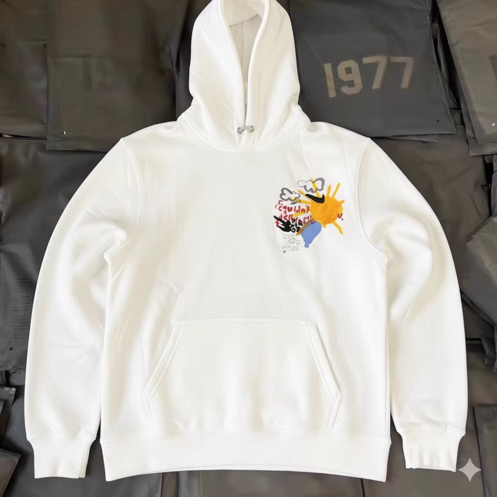Vintage White washed retro graffiti print hoodie y2k Size US M / EU 48-50 / 2 - 2 Thumbnail