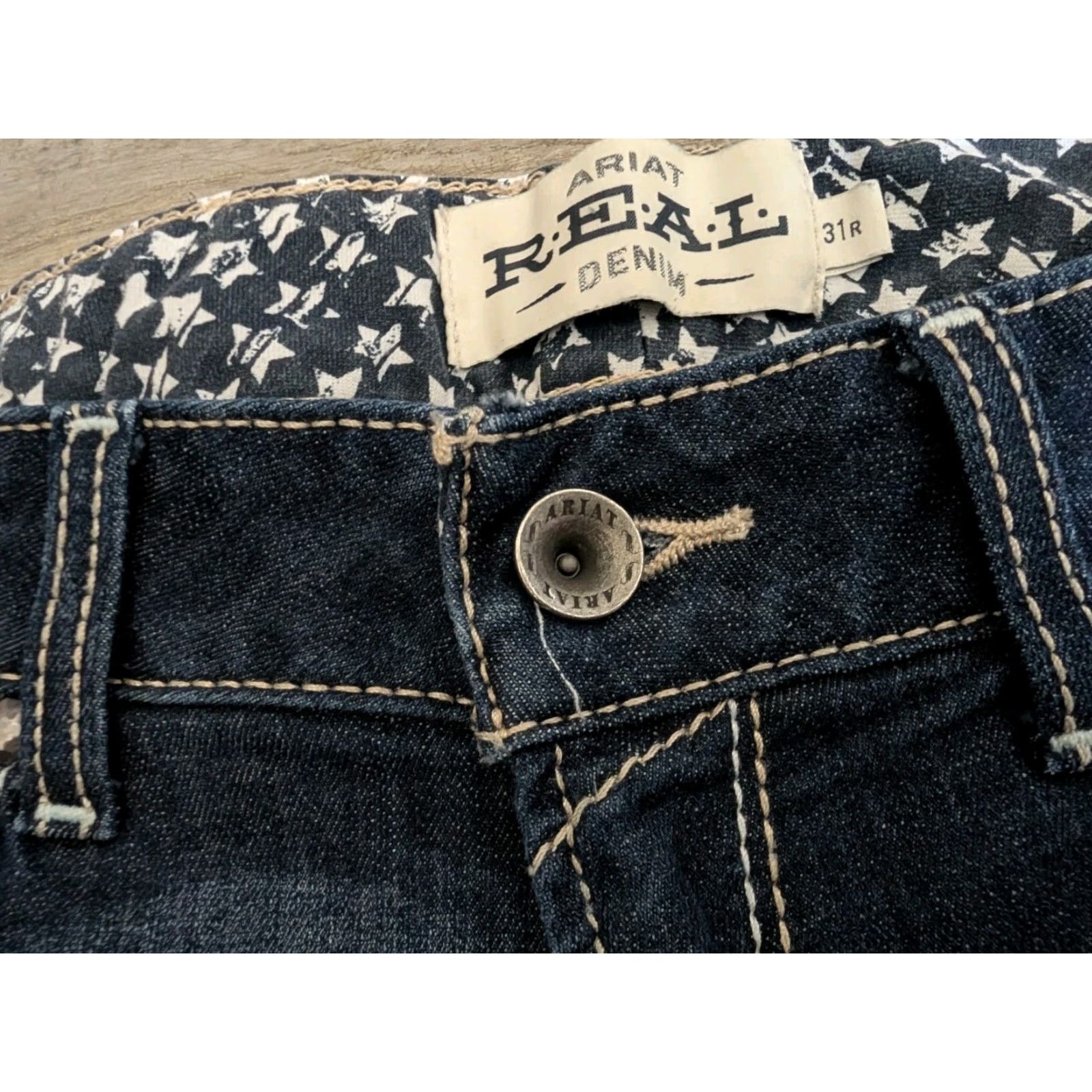 Ariat Ariat Real Ella Jeans Women 31 Blue Skinny Mid Rise Stretch Western Dark Denim Pants Size 24" / US 00 / IT 34 - 4 Thumbnail