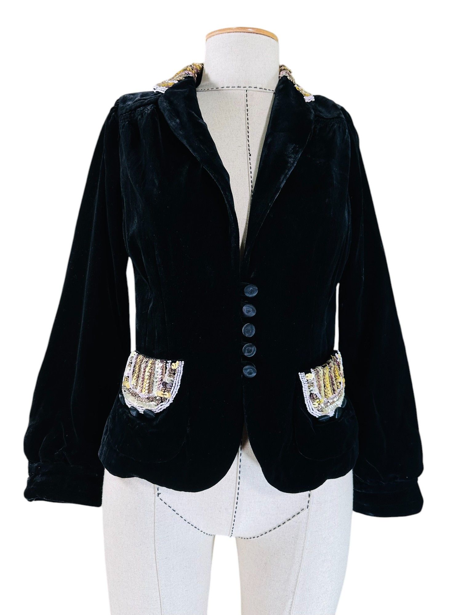 Marc Jacobs Velvet sequin jacket Size S / US 4 / IT 40 - 1 Thumbnail