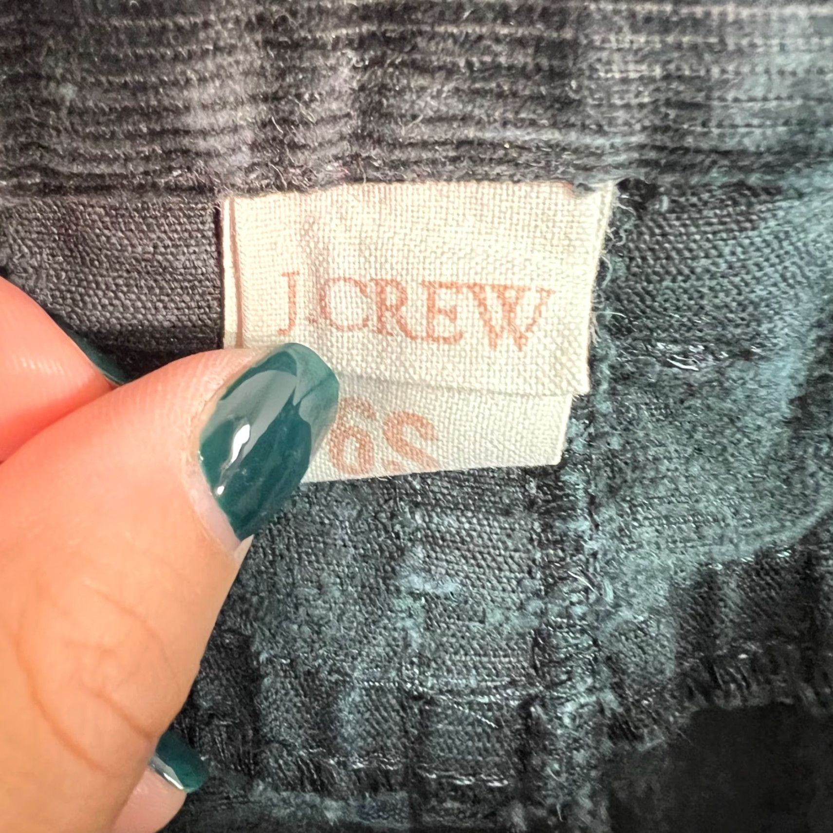 J.Crew J.CREW Womens Pants 6S Black Corduroy Straight Leg Favorite Fit Size 28" / US 6 / IT 42 - 4 Thumbnail