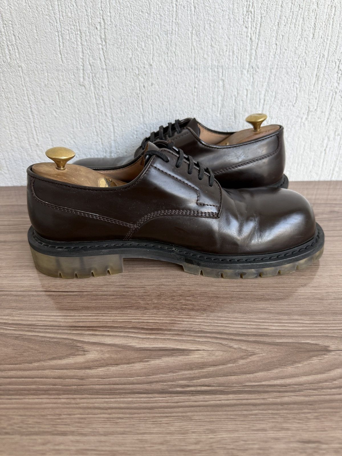 Bottega Veneta Calfskin brush leather derby Size US 8 / EU 41 - 14 Thumbnail
