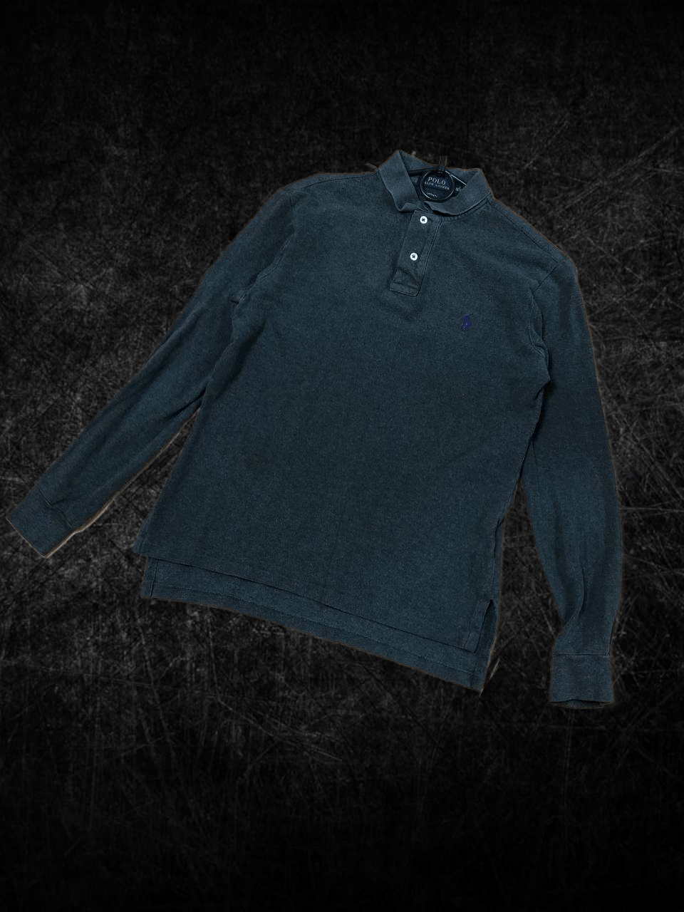 Polo Ralph Lauren Gray Long Sleeve logo Custom Fit Polo Ralph Lauren Size US L / EU 52-54 / 3 - 1 Thumbnail