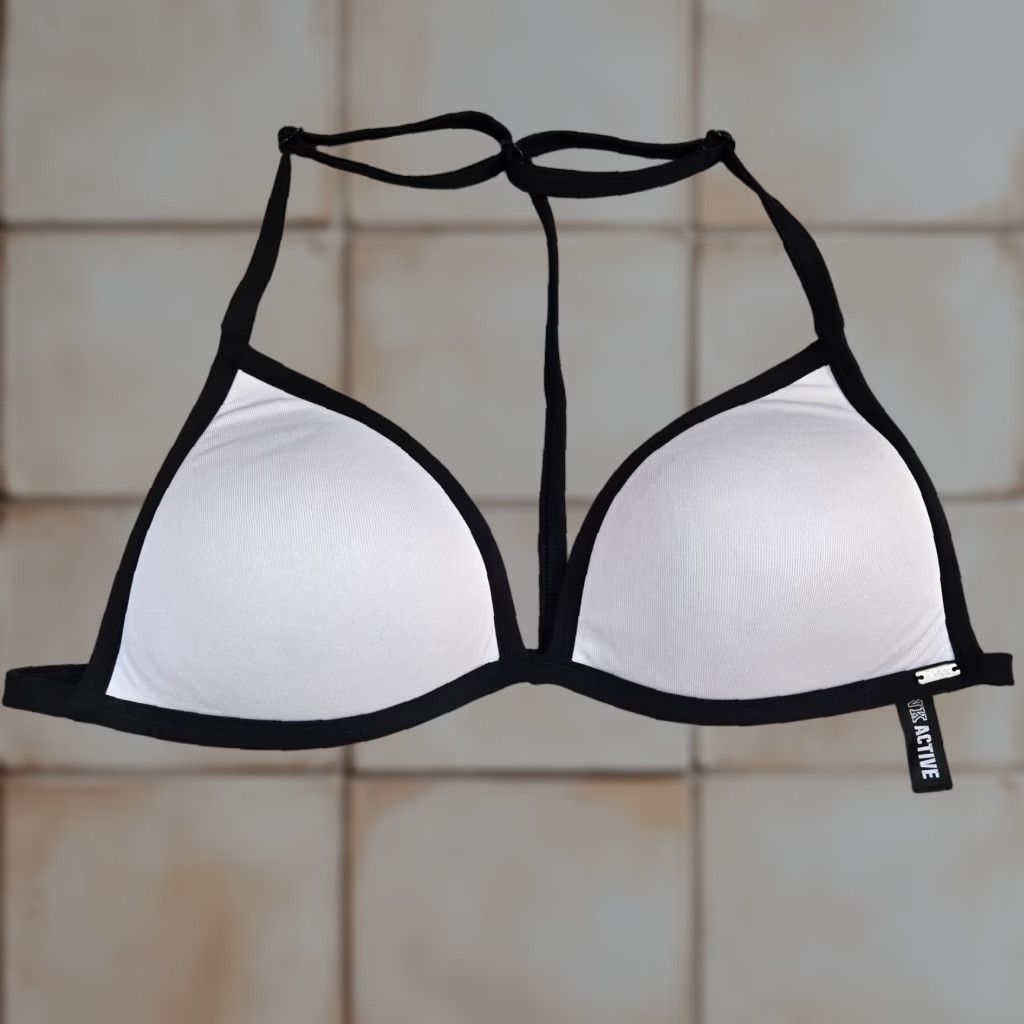 Pinko Pink Wireless Sports Bra Medium Black Ultimate Push Up Women in White