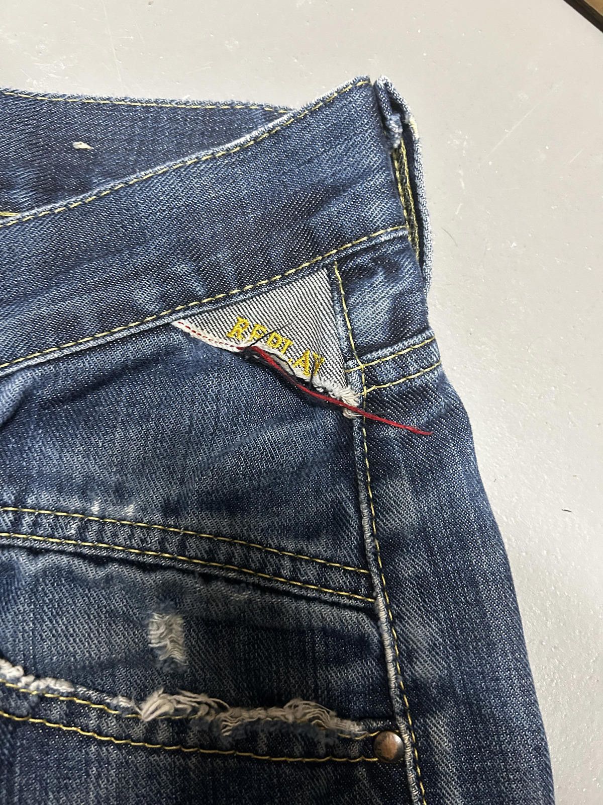 Replay Replay Distressed Denim Jeans - Size 33/34 Size US 33 - 4 Thumbnail