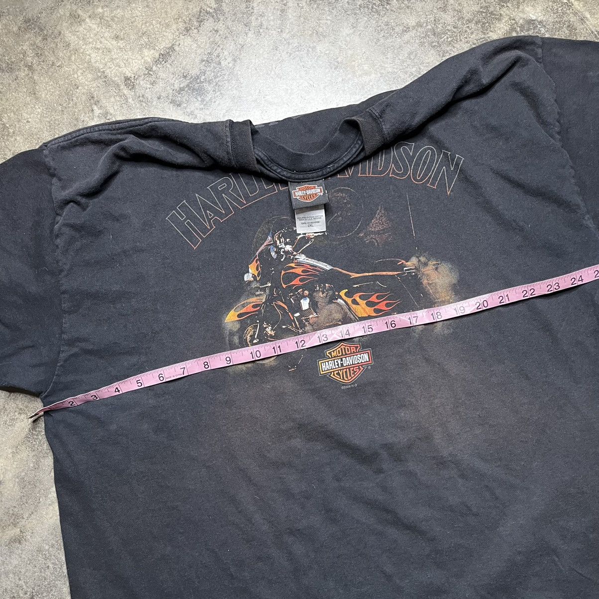 Harley Davidson × Vintage vintage harley davidson fire motorcycle tshirt Size US XXL / EU 58 / 5 - 2 Thumbnail