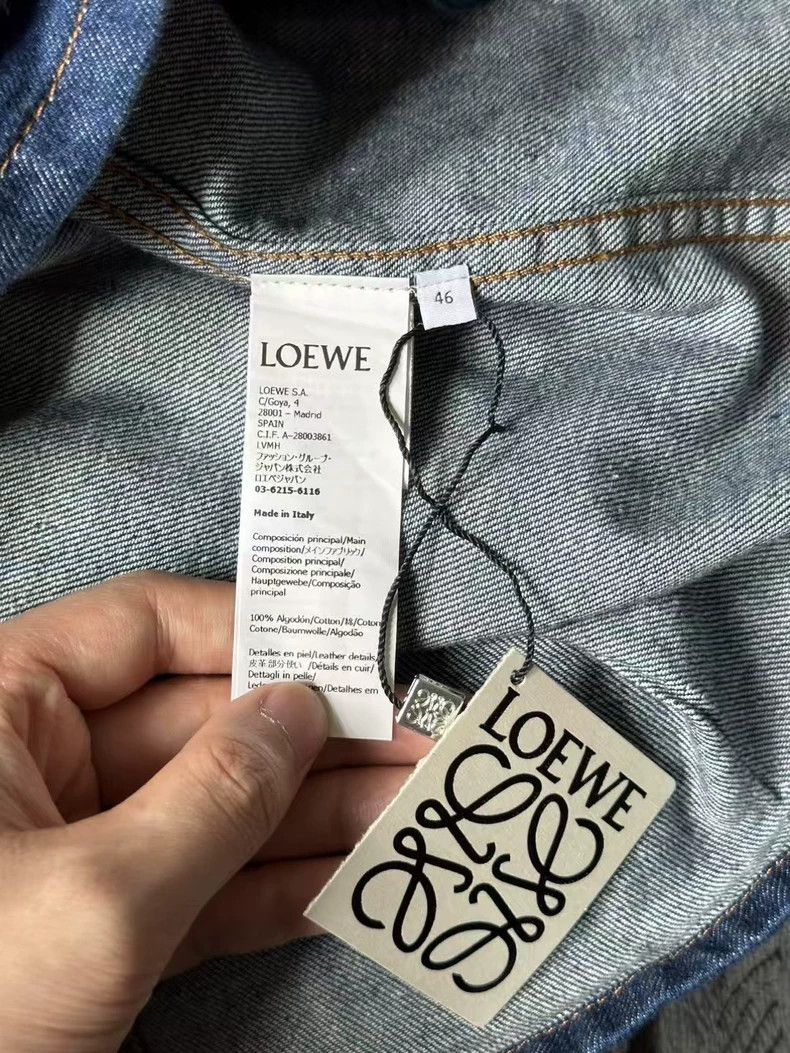 Loewe loewe Leather brand denim jacket 2506-Nextarrow Size US M / EU 48-50 / 2 - 4 Thumbnail