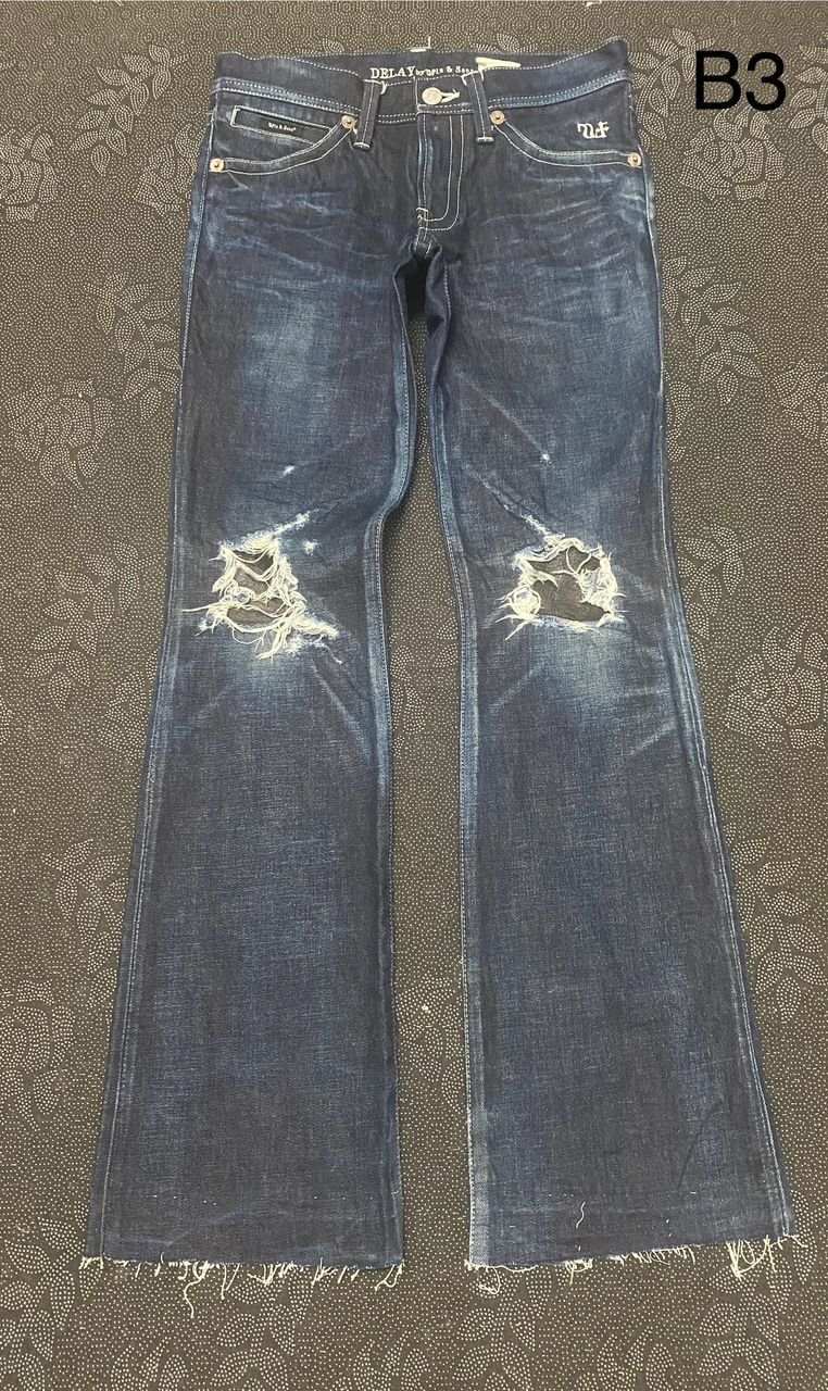 If Six Was Nine 💥FLARE💥DELAY by UFIN & SON DISTRESSED DENIM Size US 30 / EU 46 - 1 Thumbnail