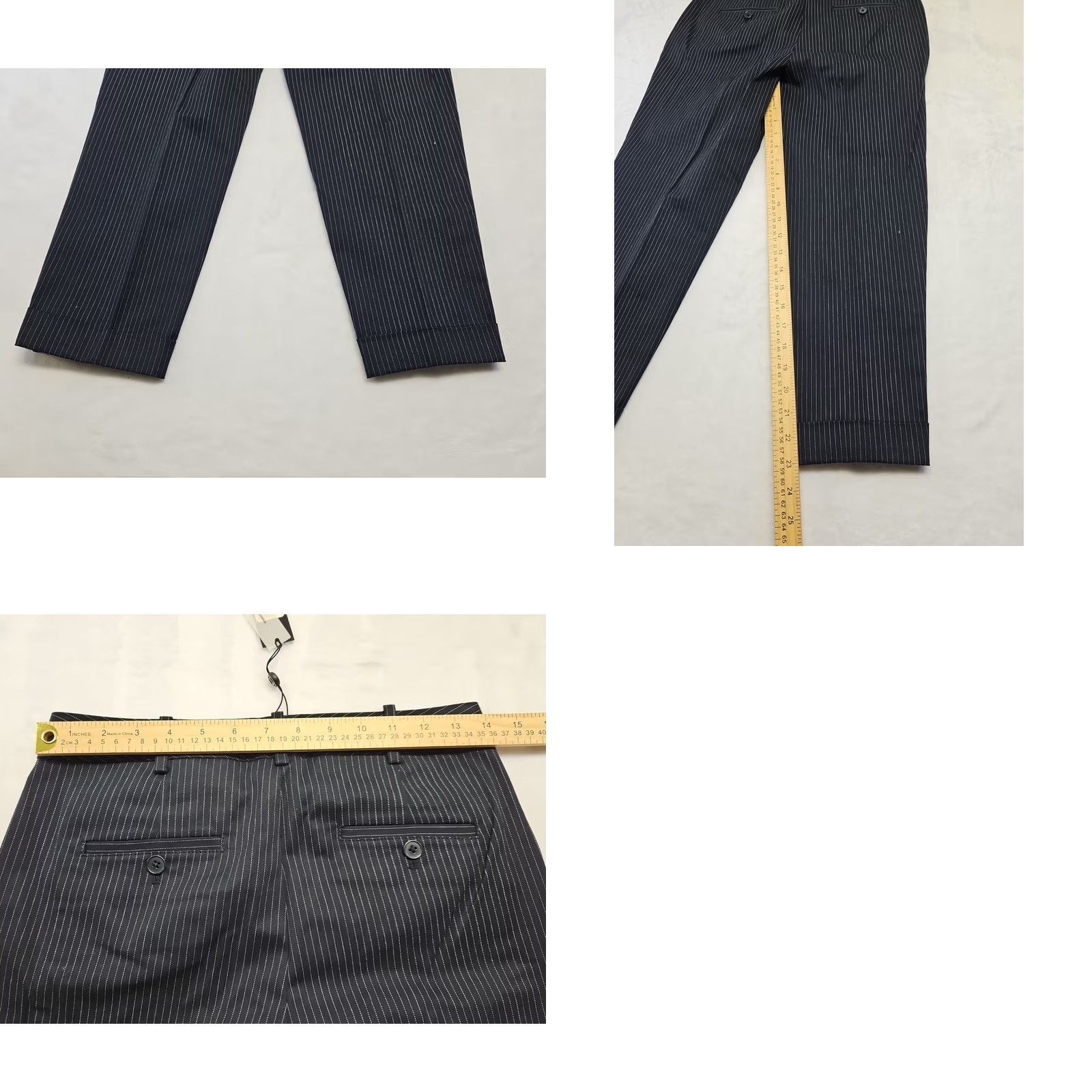 Talbots Talbots Women’s 2P Black Pinstripe Dress Pants Straight Leg Flat Front NWT Size 26" / US 2 / IT 38 - 9 Thumbnail