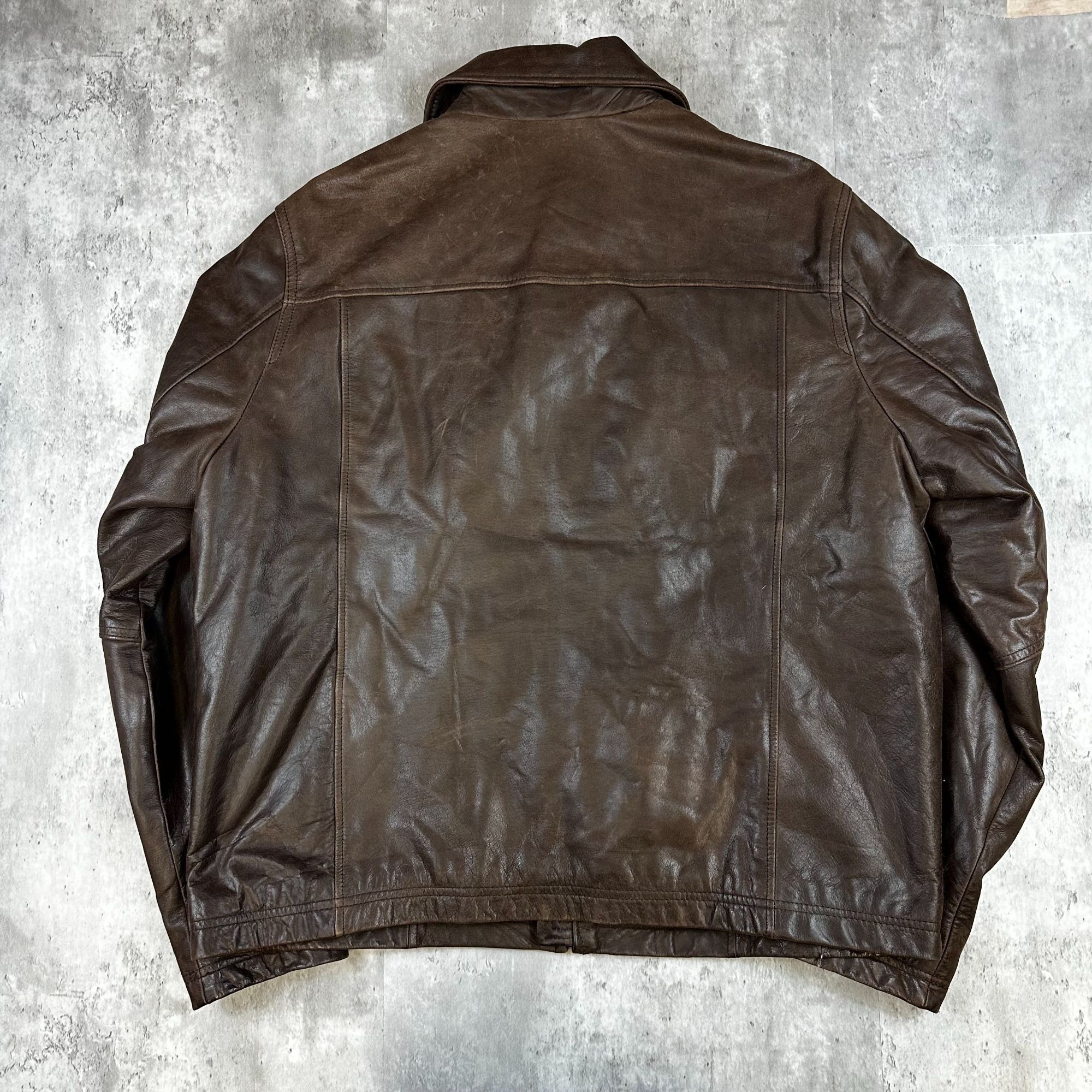 Tommy Hilfiger Vintage Brown Leather Tommy Hilfiger Jacket (XL) Size US XL / EU 56 / 4 - 2 Thumbnail