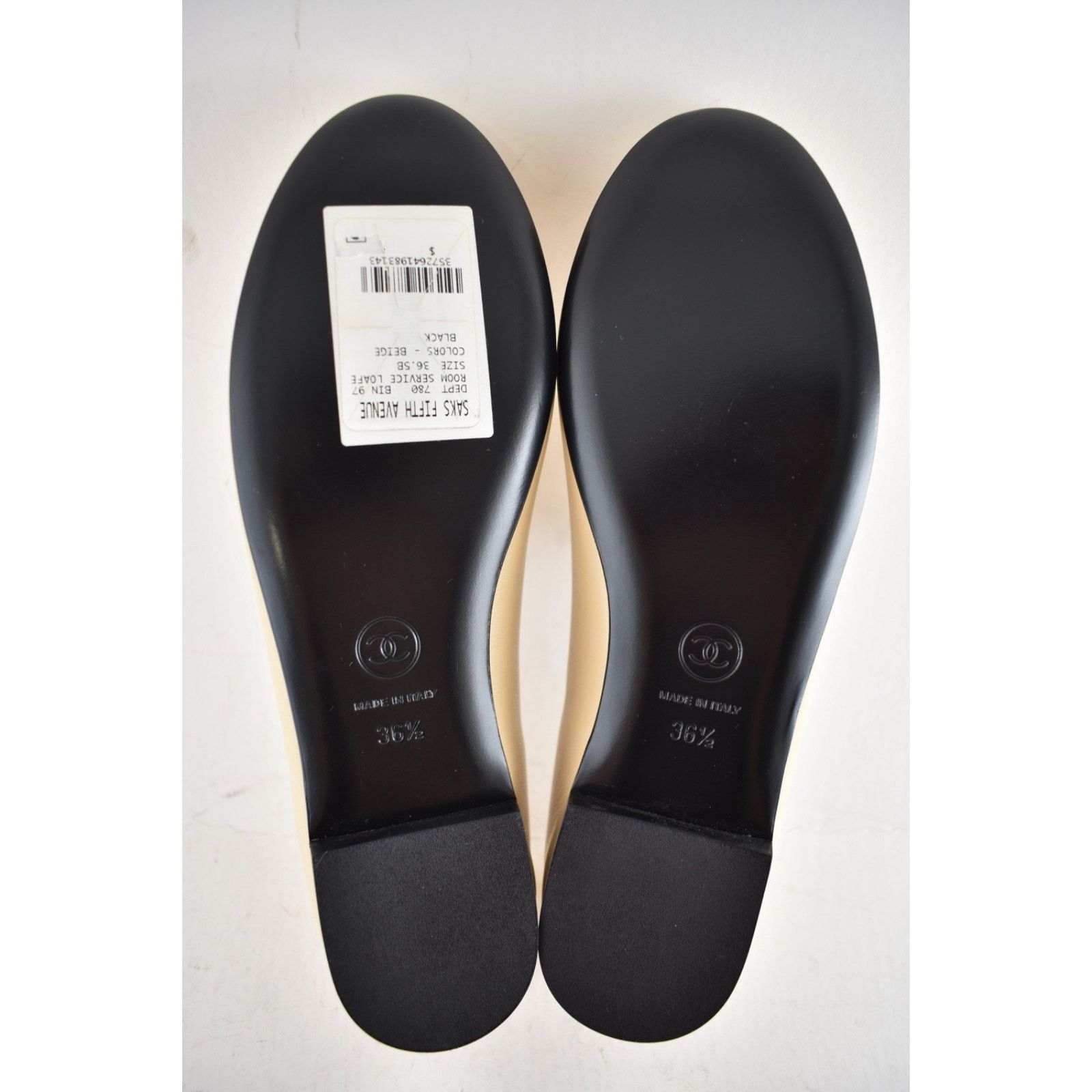 Chanel Chanel 18A Beige Lambskin Pearl Crystal CC Logo Moccasin Size US 6 / IT 36 - 15 Thumbnail