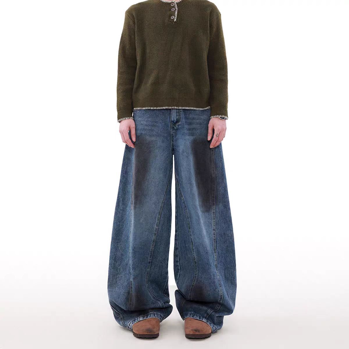 Japanese Brand Heavyweight Machete Vintage Spray Dye Relaxed Jeans Size US 34 / EU 50 - 5 Thumbnail