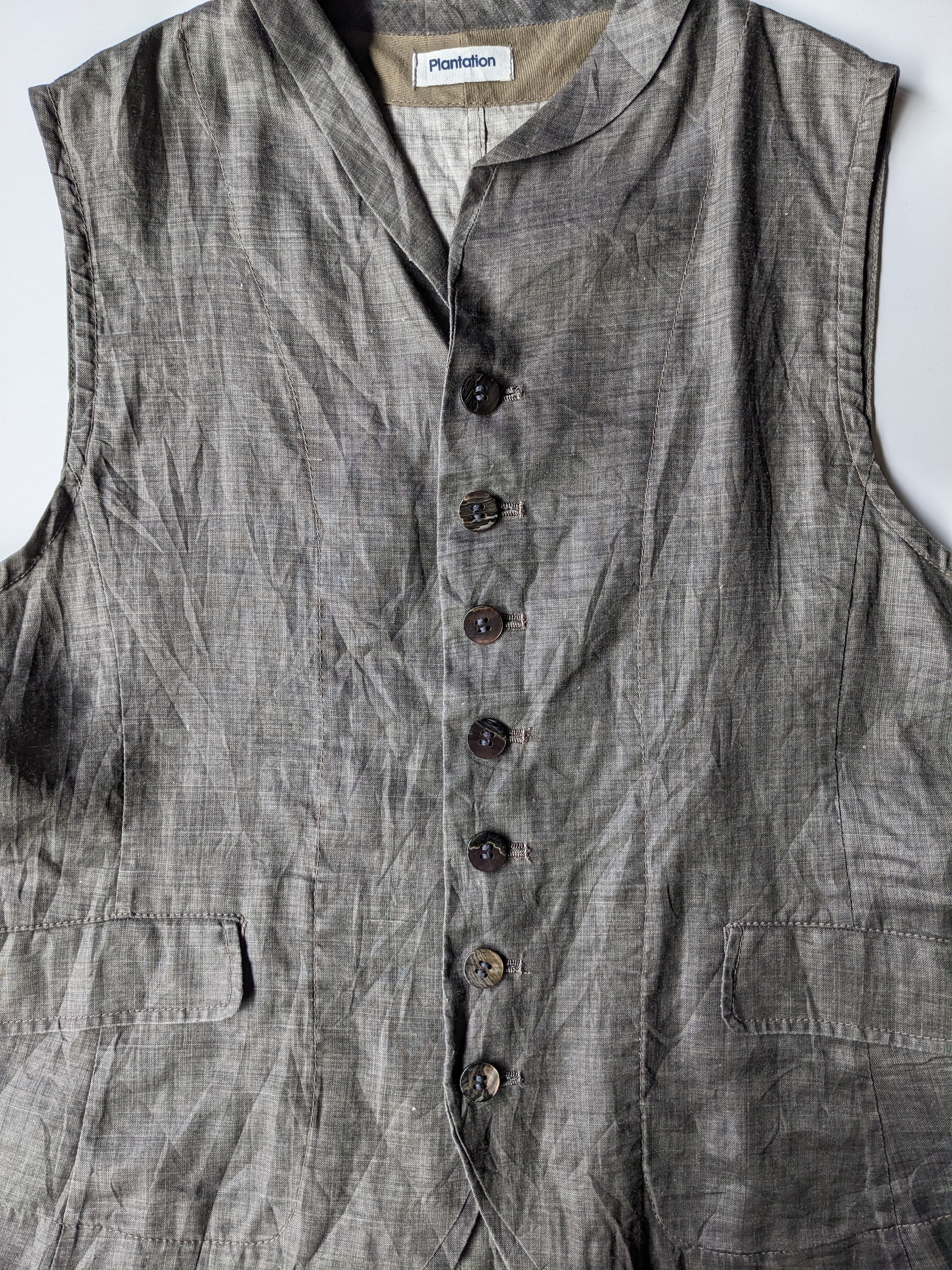 Issey Miyake × Japanese Brand Vintage Plantation by Issey Miyake linen vest coat Size M / US 6-8 / IT 42-44 - 4 Thumbnail