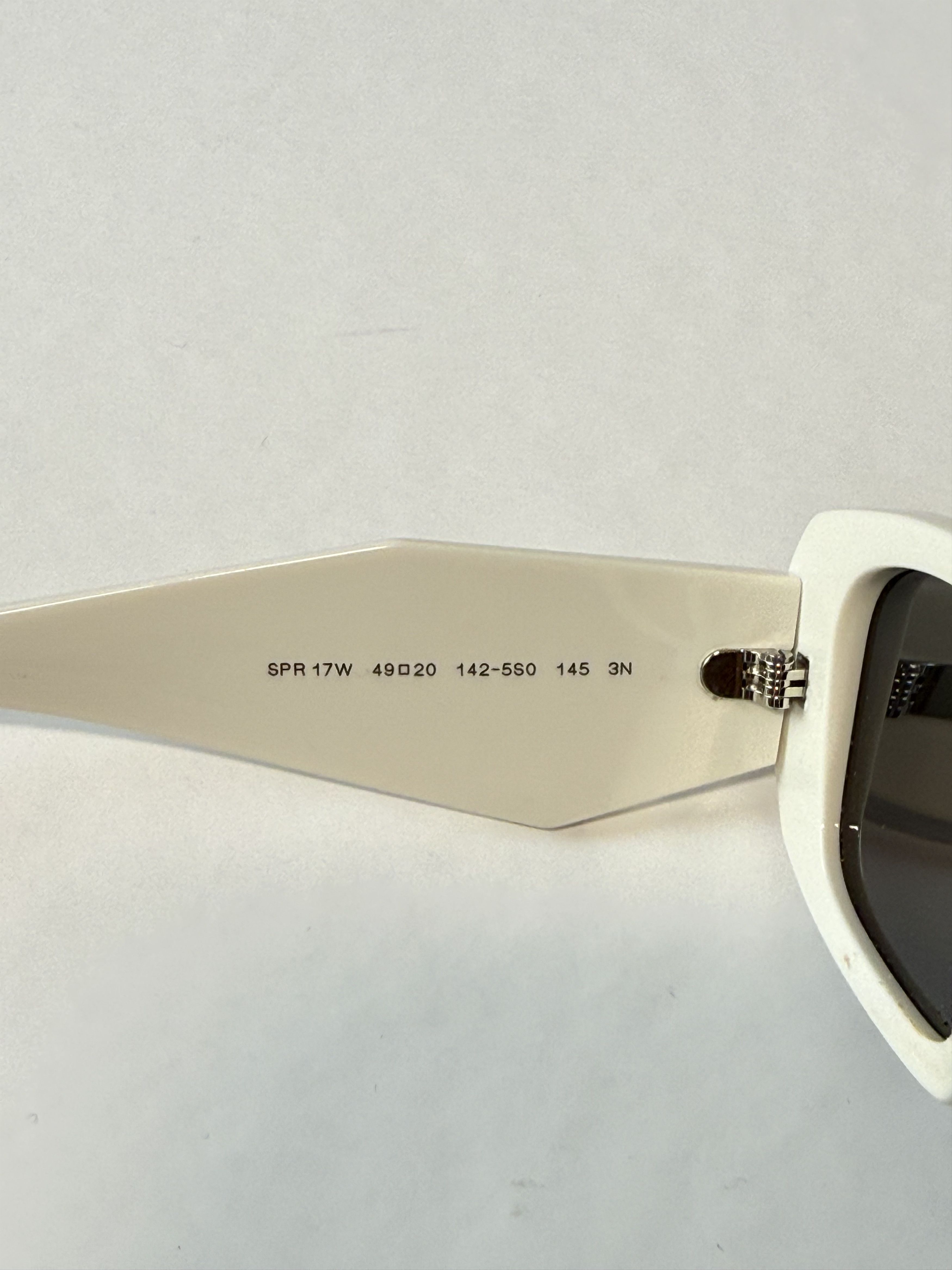 Prada Prada Acetate Symbole Sunglasses SPR 17W White Size ONE SIZE - 6 Thumbnail