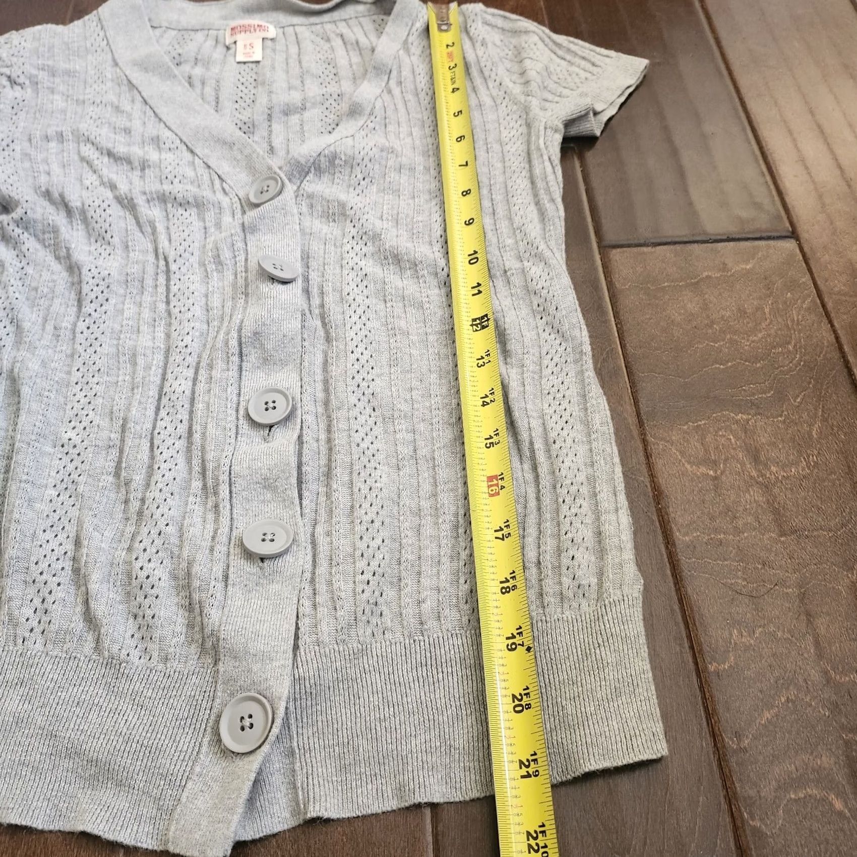Mossimo Mossimo Supply Cardigan Women's Gray Button Up Pocket Knit Sweater - Size S Size S / US 4 / IT 40 - 6 Thumbnail
