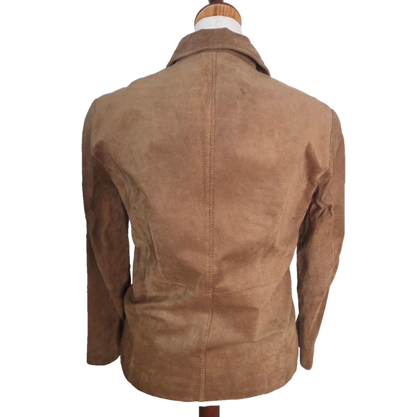 Vintage VINTAGE Leather Suede Jacket Women’s L Tan Brown Classic Fit Coat Size L / US 10 / IT 46 - 3 Thumbnail