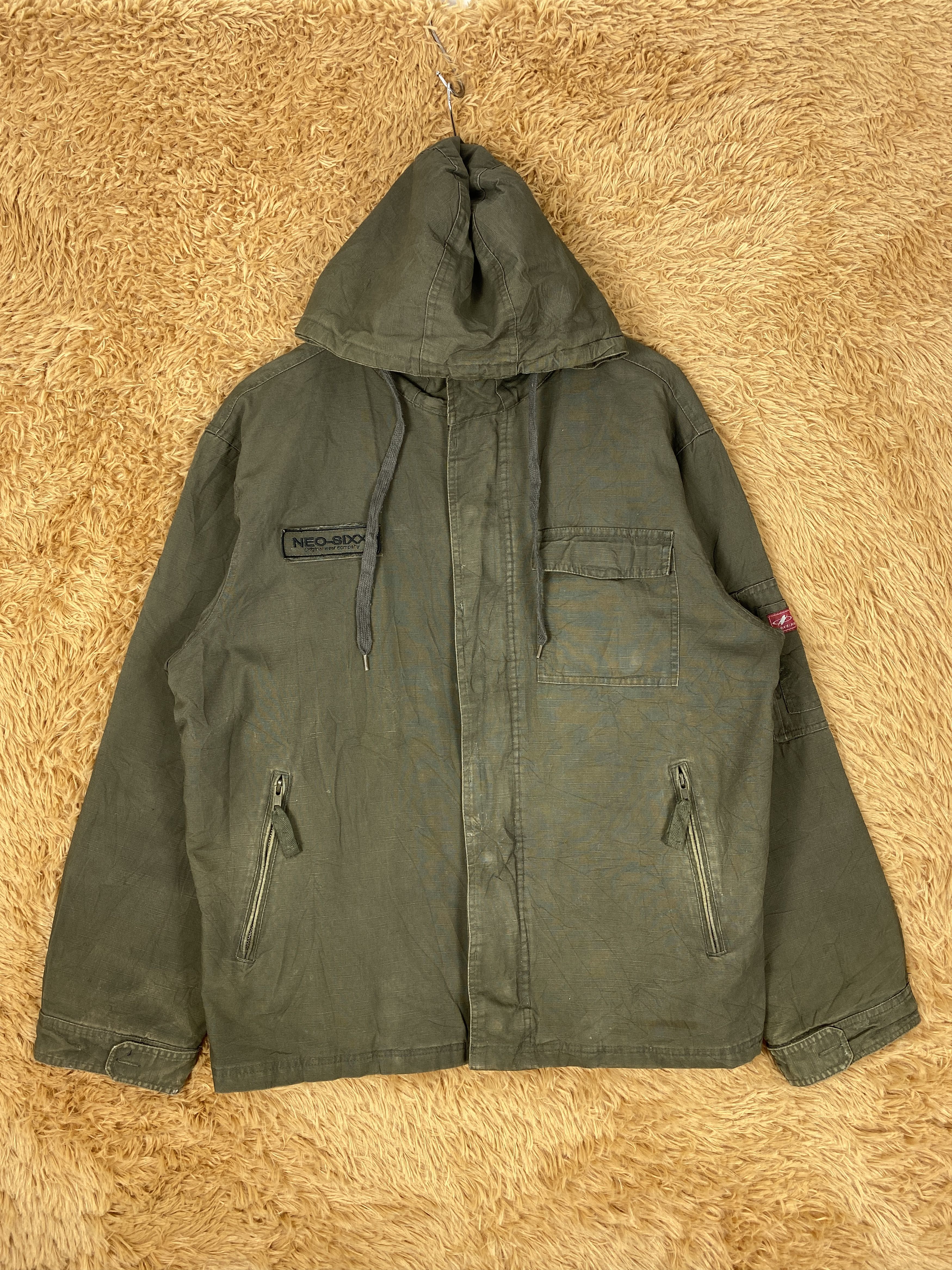 Japanese Brand Vintage Neo-Sixx Hoodie Quilted Lining Jacket J2096 Size US M / EU 48-50 / 2 - 1 Thumbnail