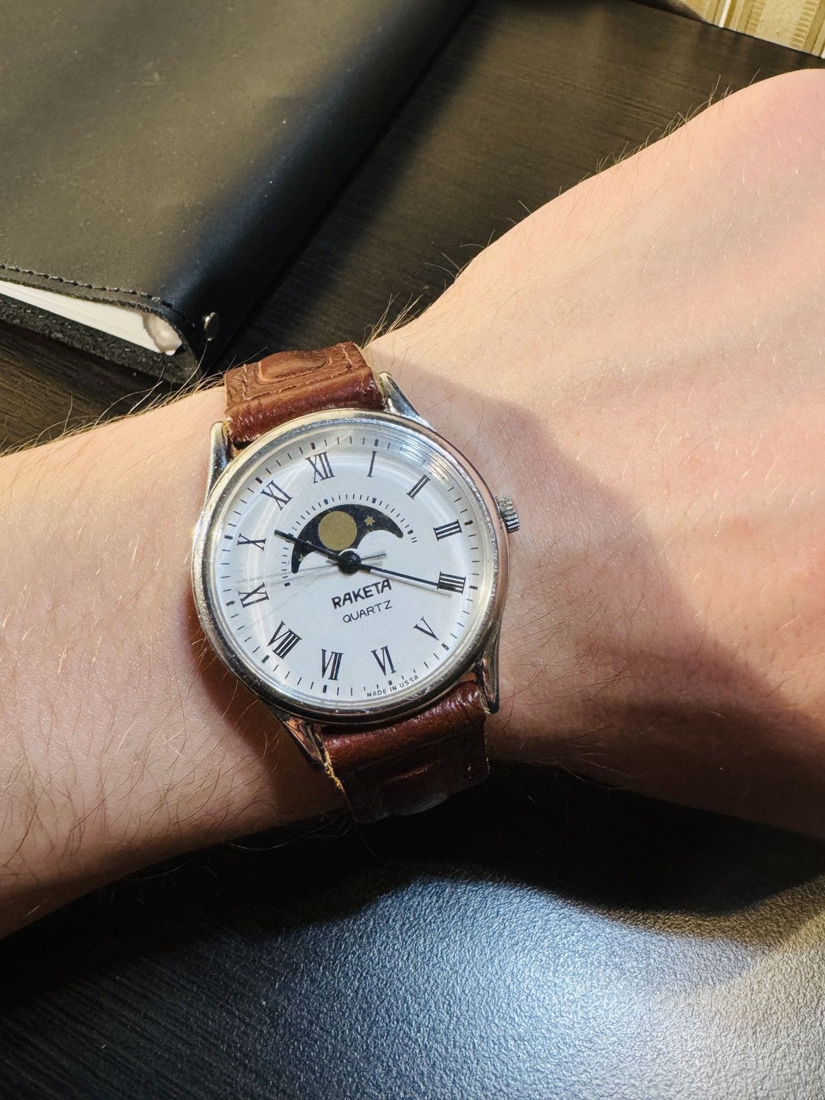 Vintage Raketa Moon Phases Soviet Vintage Watch Size ONE SIZE - 7 Thumbnail