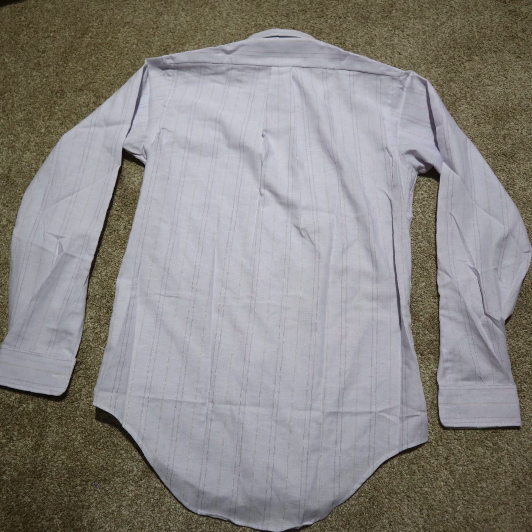 Arrow Arrow Shirt Men's Size 15 34 / 35 Gray Long Sleeve Button-Down Knit Plaid/Stripe Shirt Size US M / EU 48-50 / 2 - 7 Thumbnail