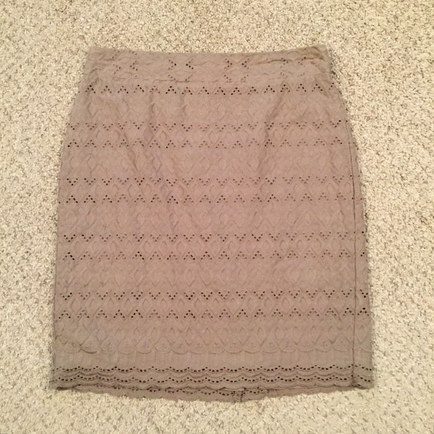 Ann Taylor Ann Taylor Skirt Grade 4 Gray Knee Length Lined Geometric Pencil Women Regular Size 4 Size 27" / US 4 / IT 40 - 2 Thumbnail