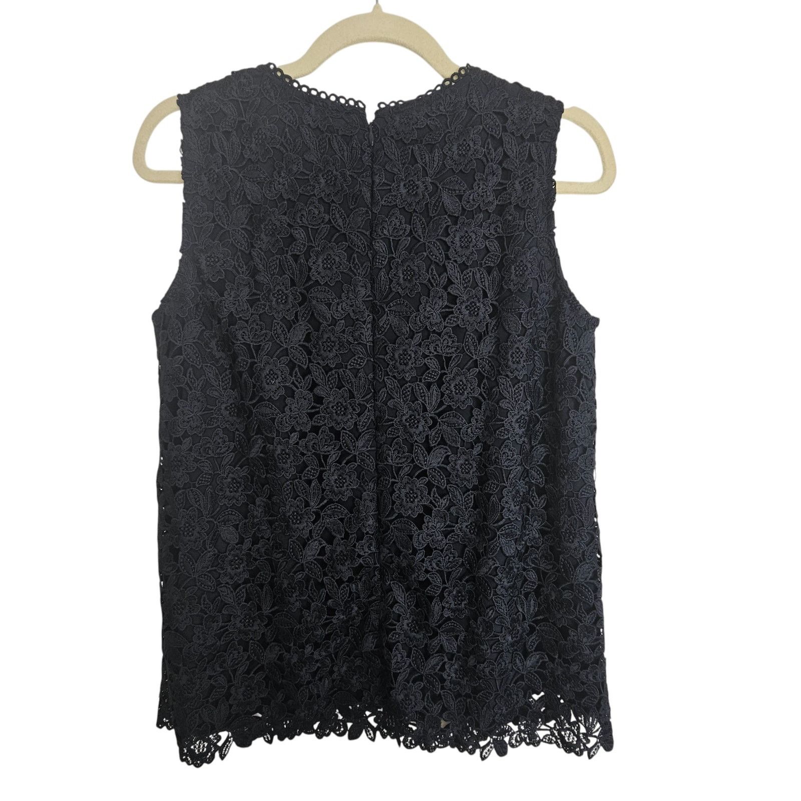 Ann Taylor Ann Taylor Womens Floral Crochet Lace Top Sz S Dark Romantic Size S / US 4 / IT 40 - 8 Thumbnail