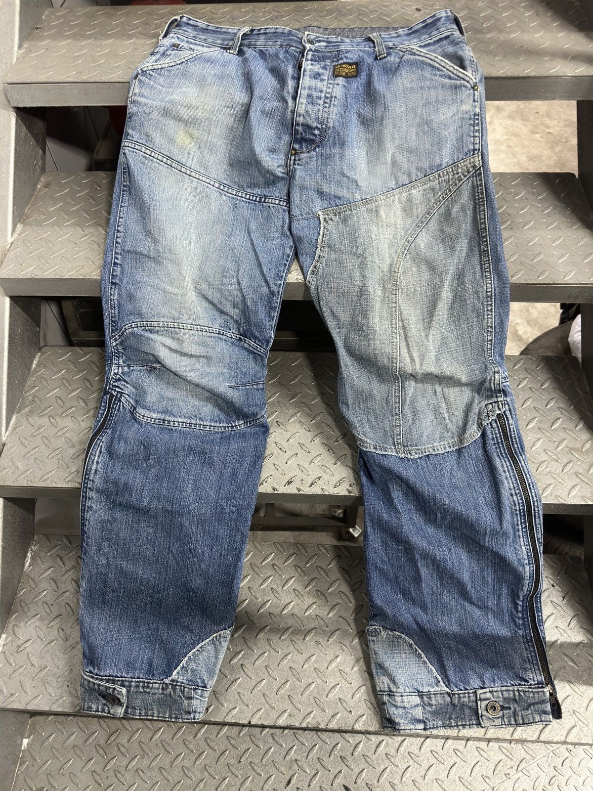 G-Star × Japanese Brand Vintage G Star Raw Baggy Double Knee Jeans Denim Pants y2k Size US 34 / EU 50 - 1 Thumbnail