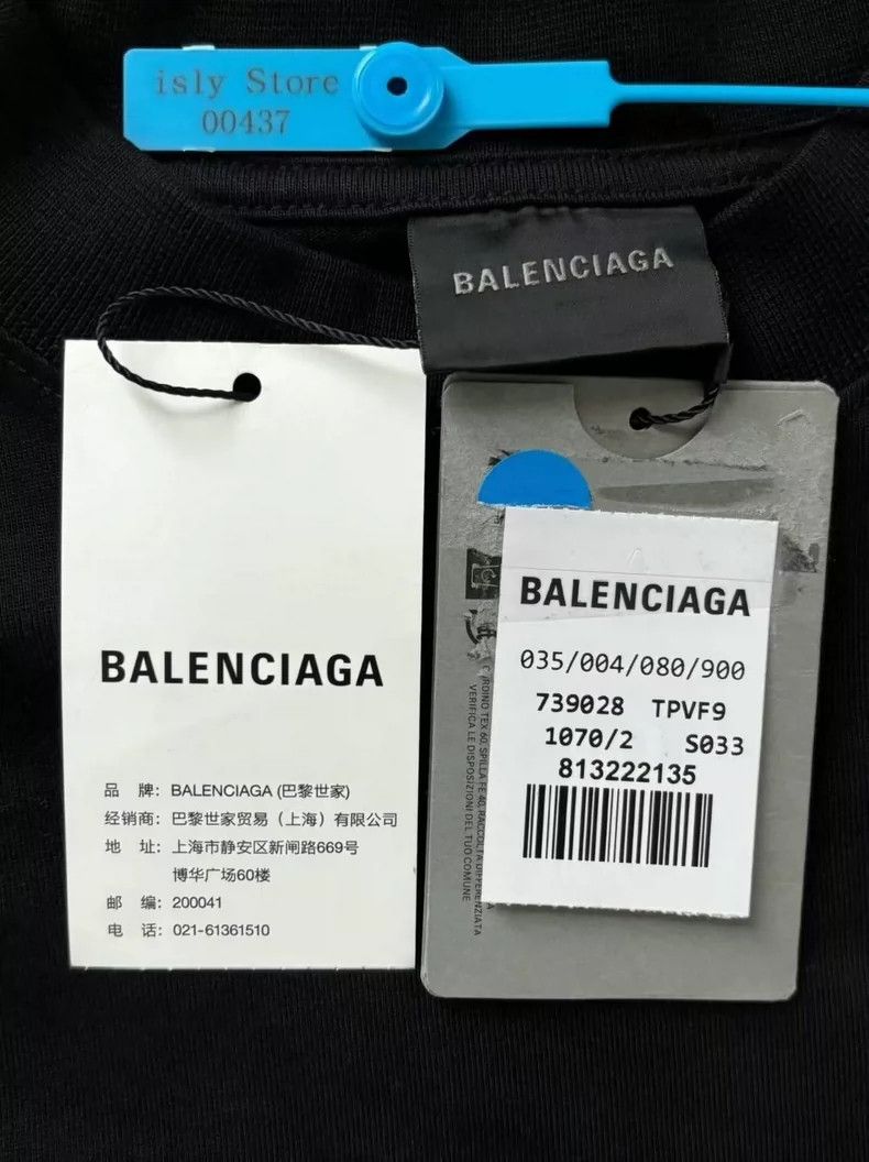 Balenciaga Balenciaga Asymmetrical Inverted Logo Short Sleeve Size US L / EU 52-54 / 3 - 3 Thumbnail