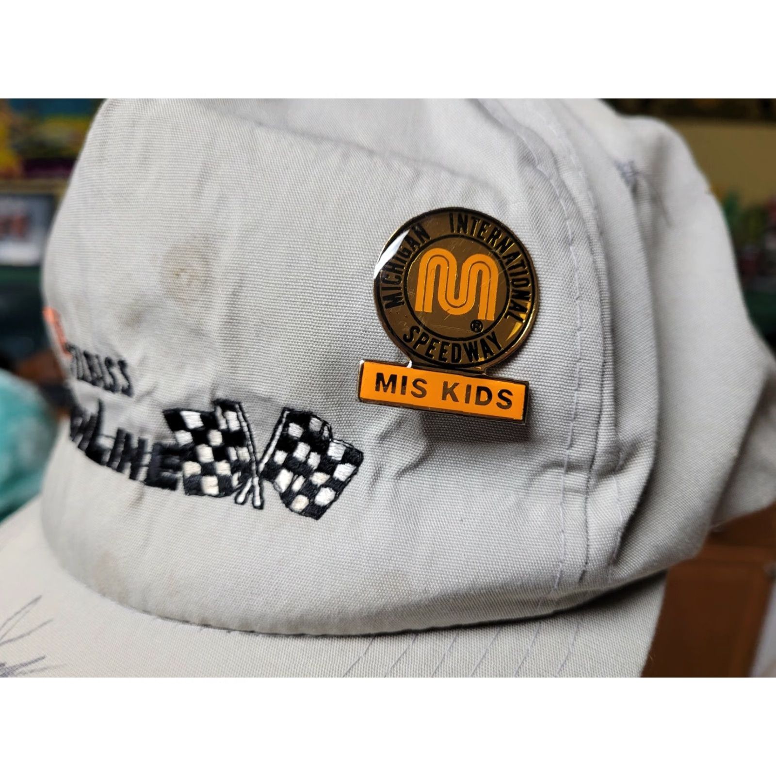 Vintage VTG 90s Devilbiss Finish Line Racing Ted Musgrave #55 Snapback Hat Cap MIS Pin, Adjustable, Gray, Mens, NASCAR, Racing, 90s, Autographed Size ONE SIZE - 3 Thumbnail