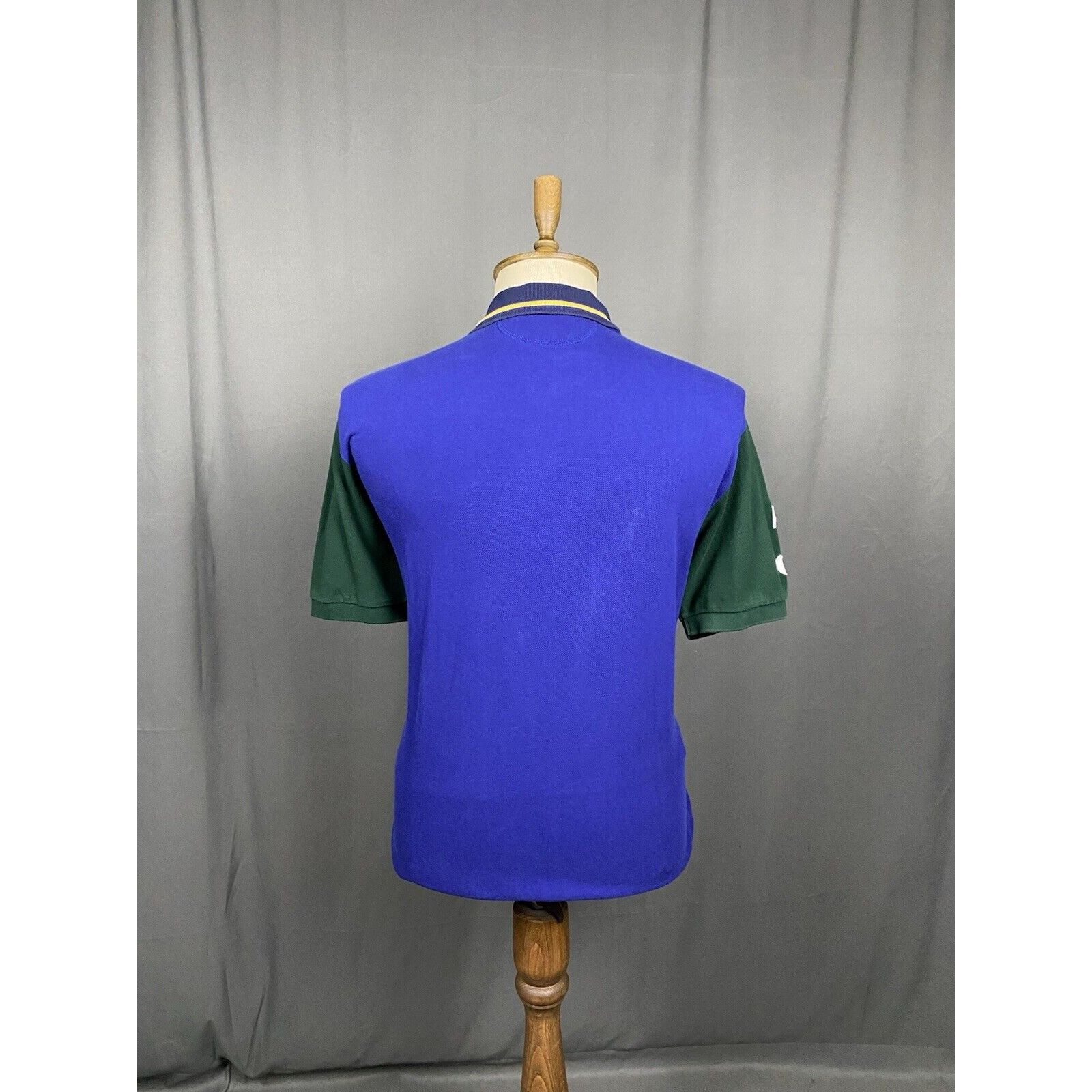 Polo Ralph Lauren Polo Ralph Lauren Big Logo VTG Men's Blue Yellow Polo T-Shir Size US L / EU 52-54 / 3 - 7 Thumbnail