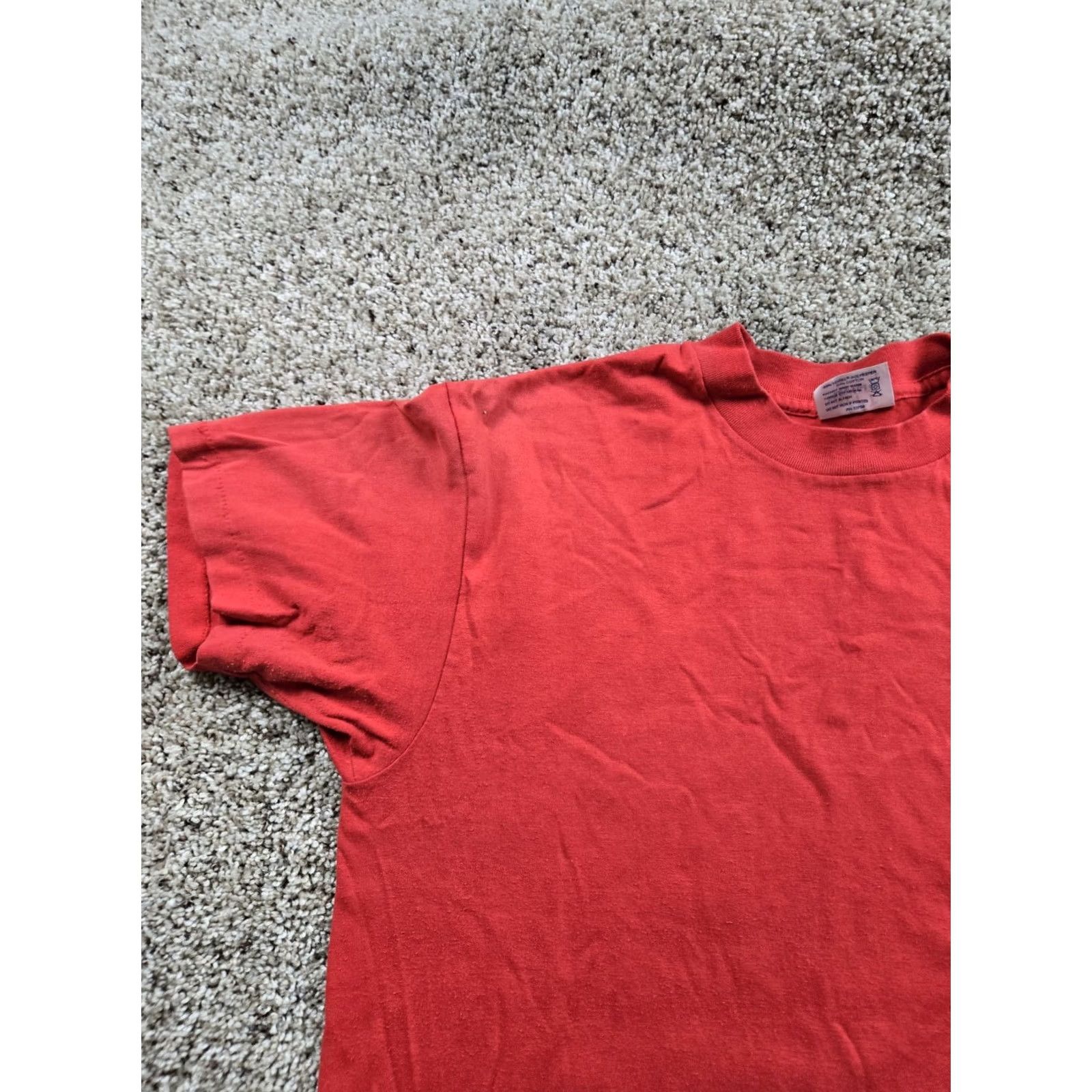 TEE JAYS VINTAGE Tee Jays Shirt Mens Large Red Canoes 1989 Single Stitch Tee Jays Logo Graphic Print Cotton T-Shirt Summer 80s Summer PR Men's Size US L / EU 52-54 / 3 - 4 Thumbnail