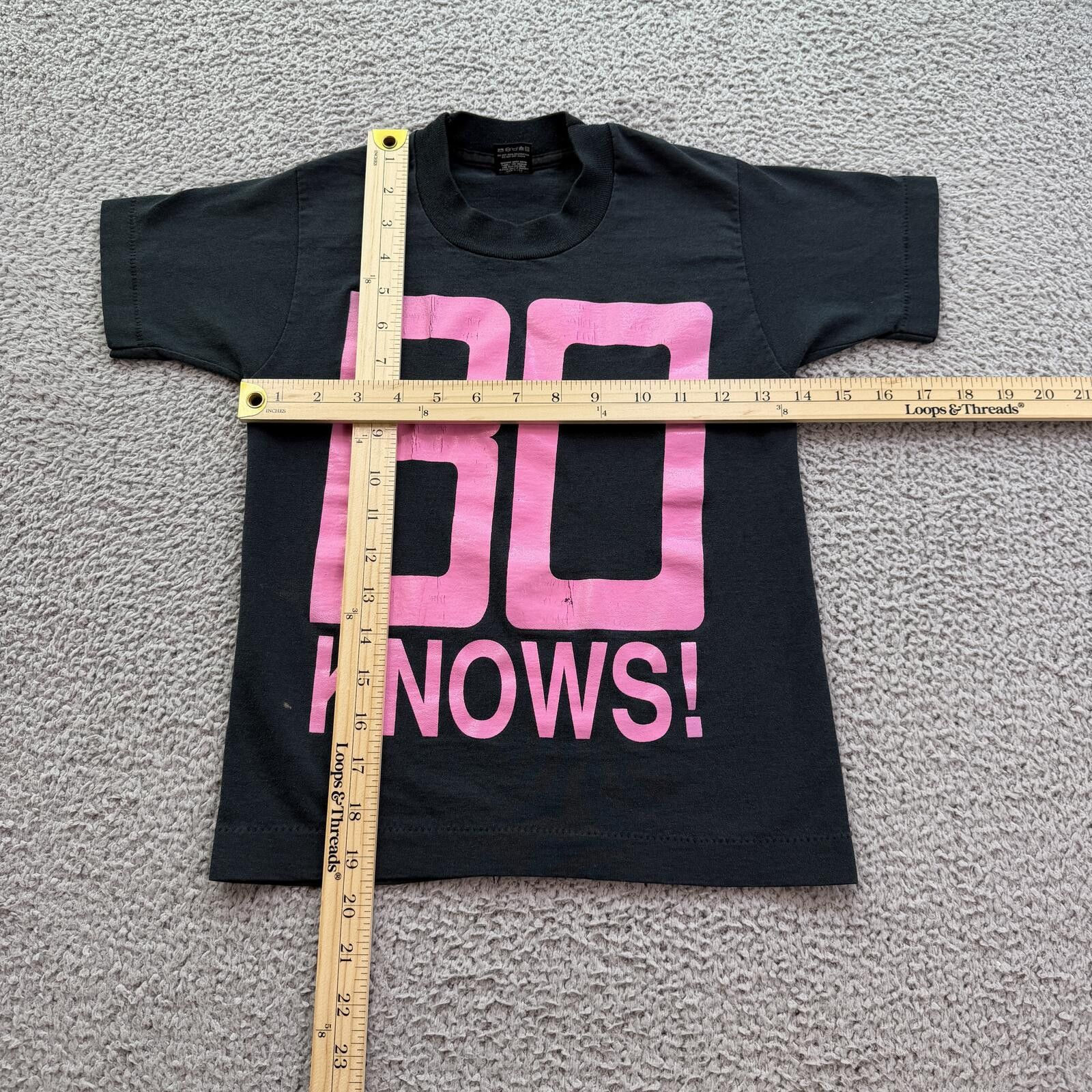 Other Vintage 90s Baby Tee Screen Stars Bo Knows! Black Cropped XS Size XS / US 0-2 / IT 36-38 - 3 Thumbnail