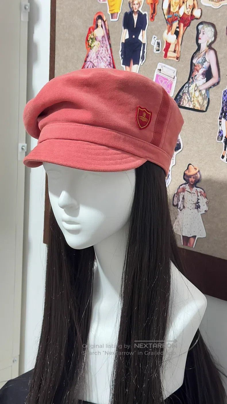 Vivienne Westwood Vivienne Westwood Vintage Pink Velvet Newsboy Hat Size ONE SIZE - 7 Thumbnail