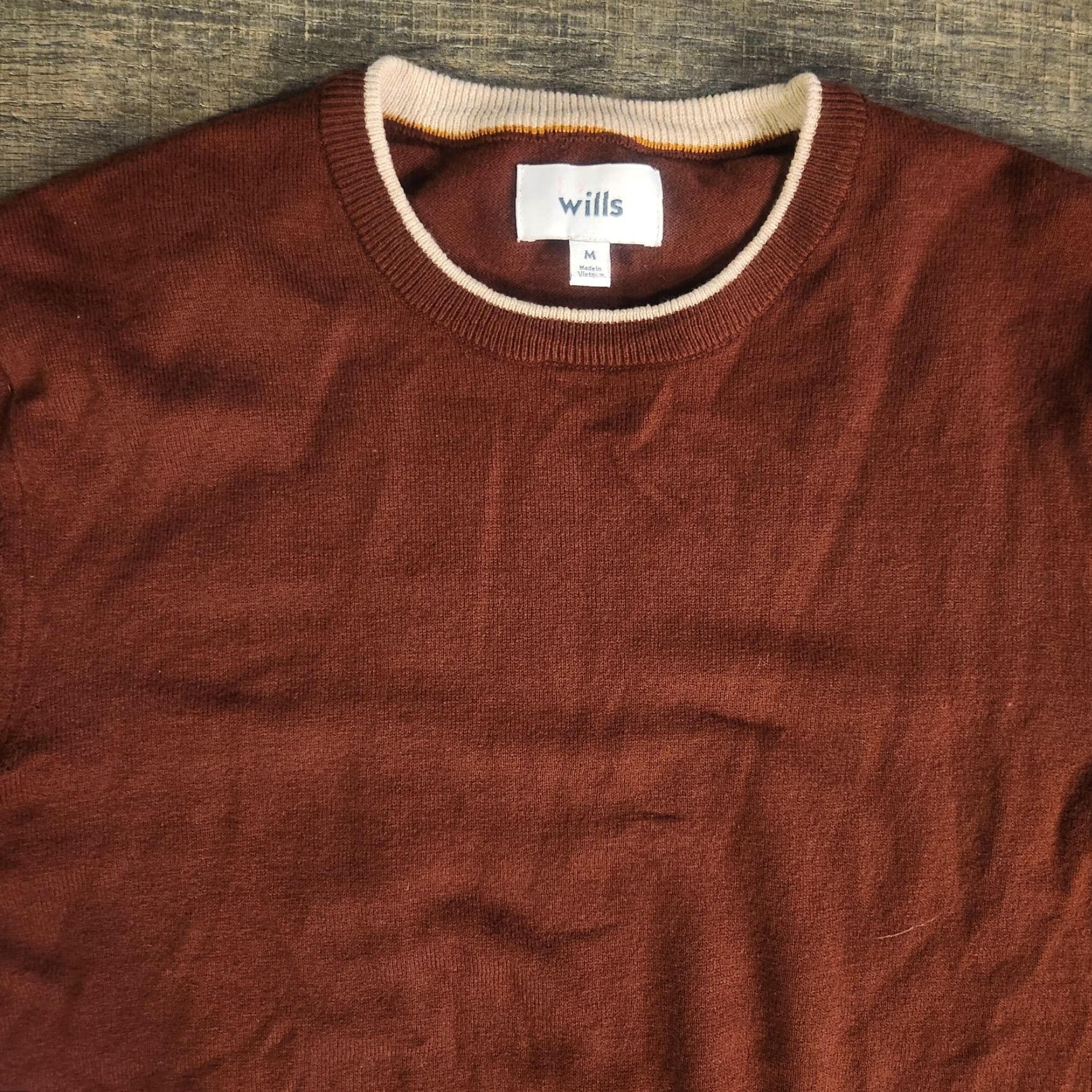 Vintage Wills Sweater Mens Medium Crewneck Cotton Cashmere Blend Sweater Brown Crew Neck Pullover Regular M Mens Shirt Size US M / EU 48-50 / 2 - 3 Thumbnail