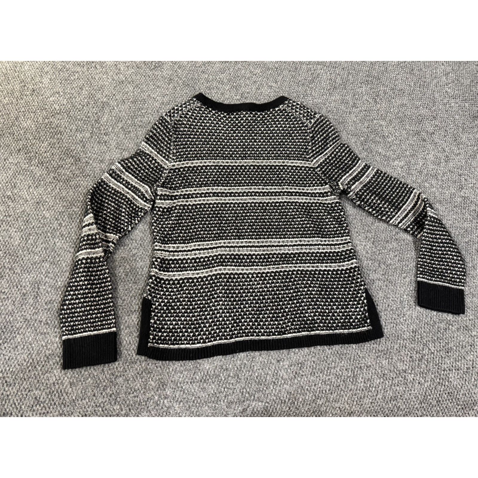 Madewell Madewell Knit Sweater Womens Large Black White Patterned Long Sleeve Casual Size L / US 10 / IT 46 - 5 Thumbnail