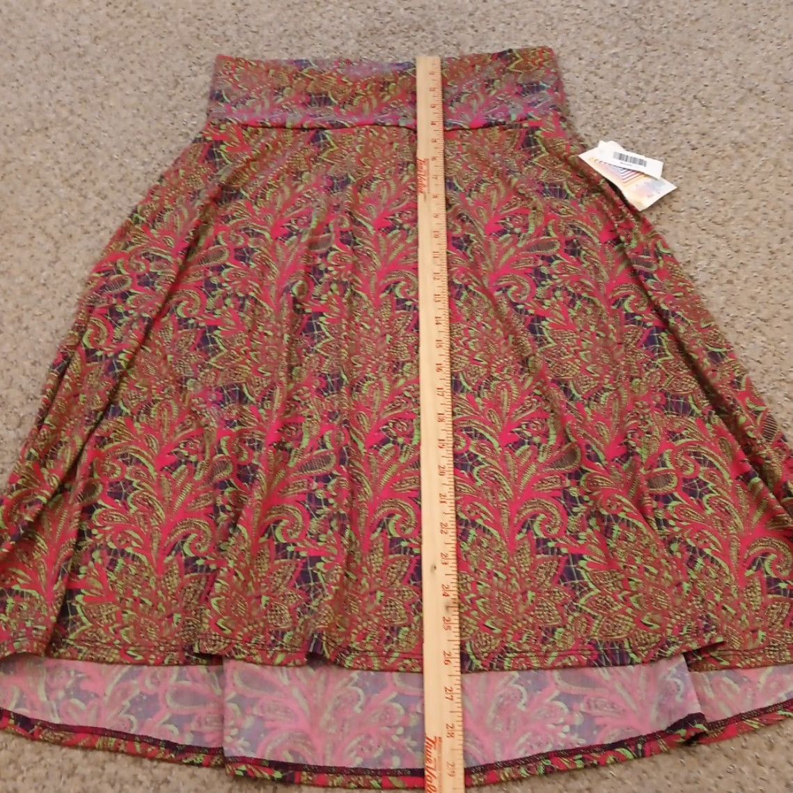 Vintage LuLaRoe Skirt Knee Length Pink Geometric A-Line Pull On L Women Regular VintageNo Size 36" / US 14 / IT 50 - 4 Thumbnail