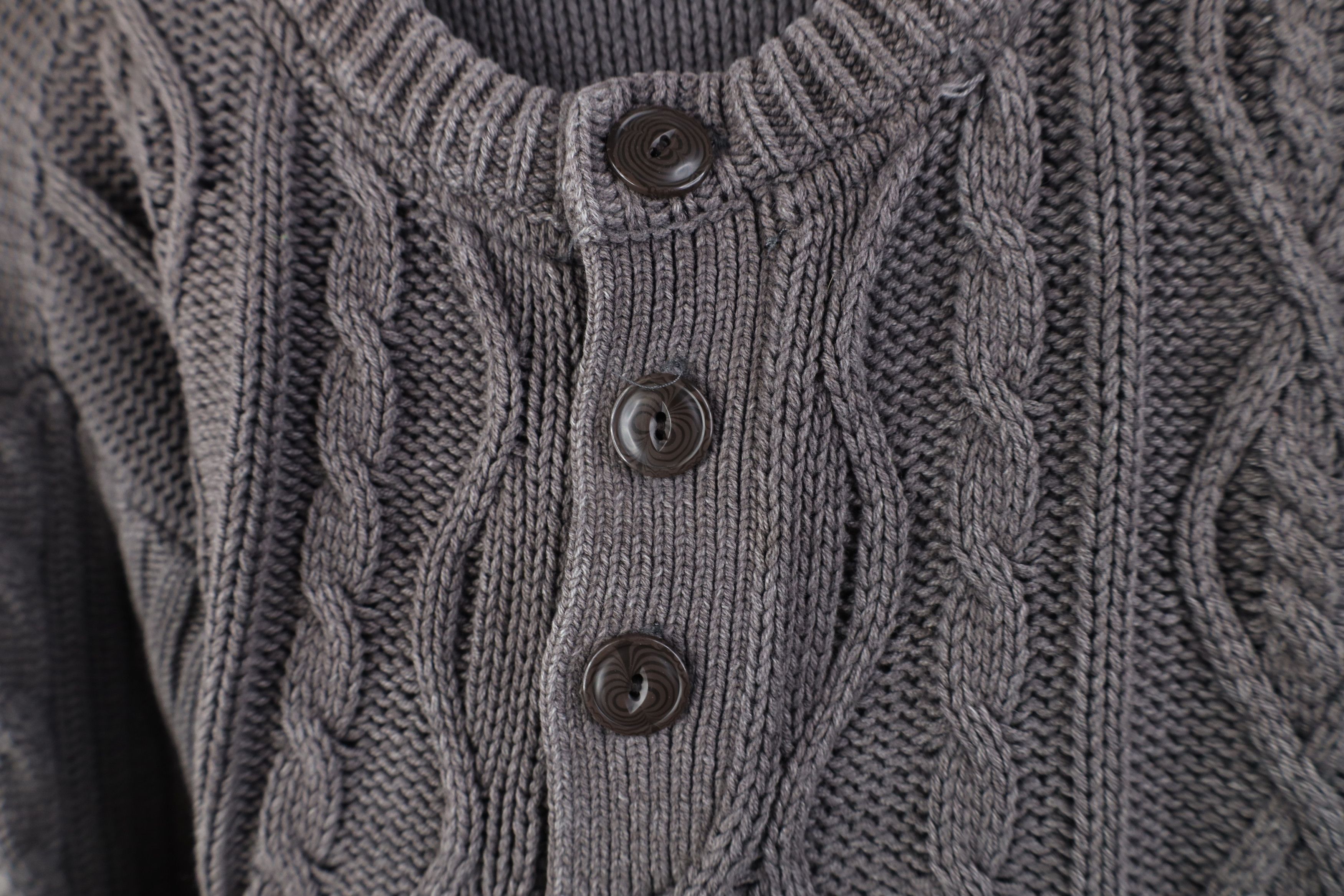 Vintage Vintage 90s Y2K Streetwear Knit Fisherman Henley Sweater Size US XL / EU 56 / 4 - 5 Thumbnail