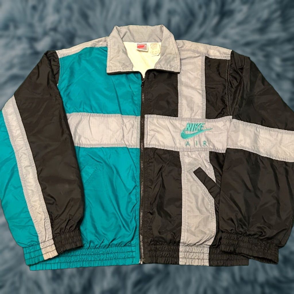 VINTAGE 90s Nike Air Color Block Windbreaker Jacket Mens Small