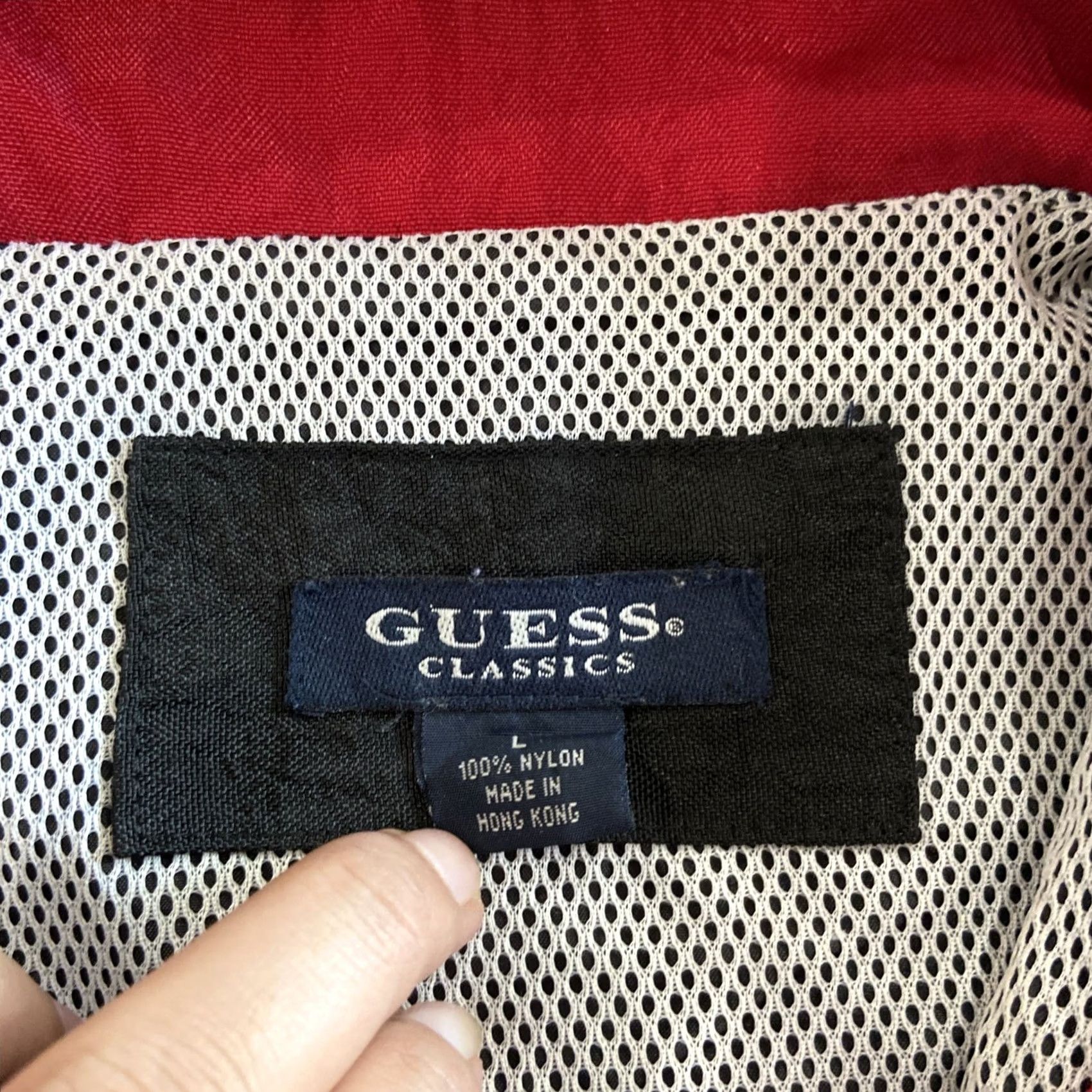 Guess VINTAGE Guess Jeans USA Windbreaker Jacket Nylon Black L Mens Size US L / EU 52-54 / 3 - 5 Thumbnail
