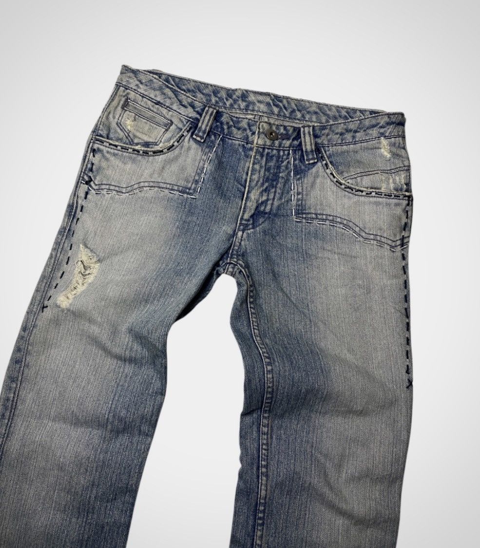 If Six Was Nine Antik Boro Japanese Tribal Flared Jeans Size US 29 - 3 Thumbnail