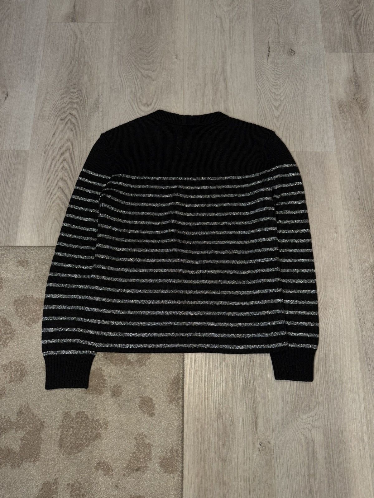 Saint Laurent Paris s/s 2019 glitter striped sailor sweater!! Size US S / EU 44-46 / 1 - 4 Thumbnail