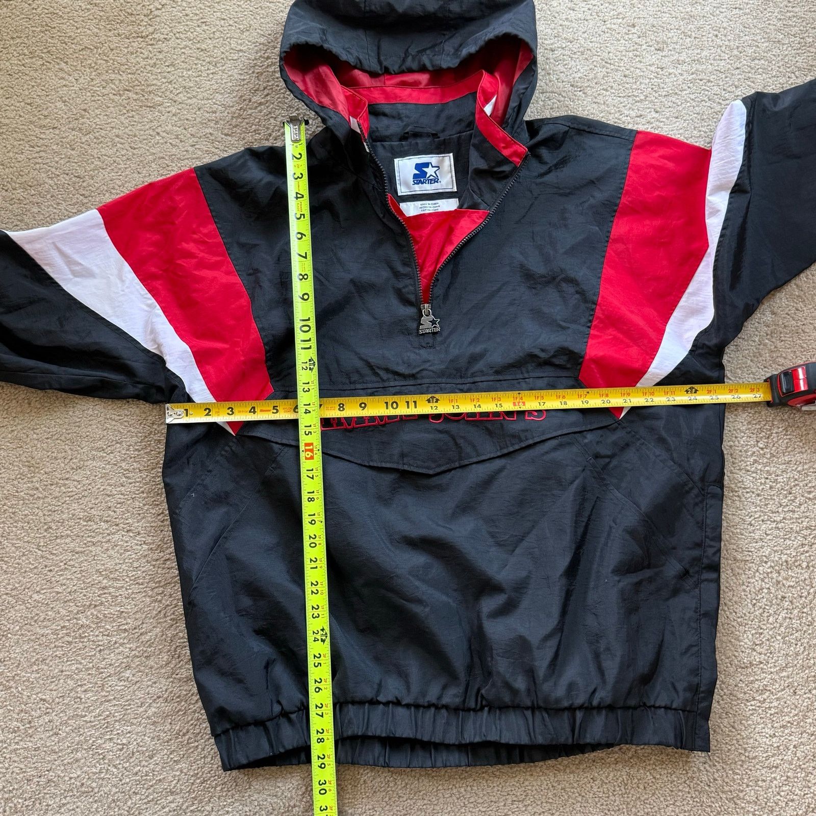 Starter Vintage Jimmy John’s Starter 1/4 Zip Pull over XL Size US XL / EU 56 / 4 - 7 Thumbnail
